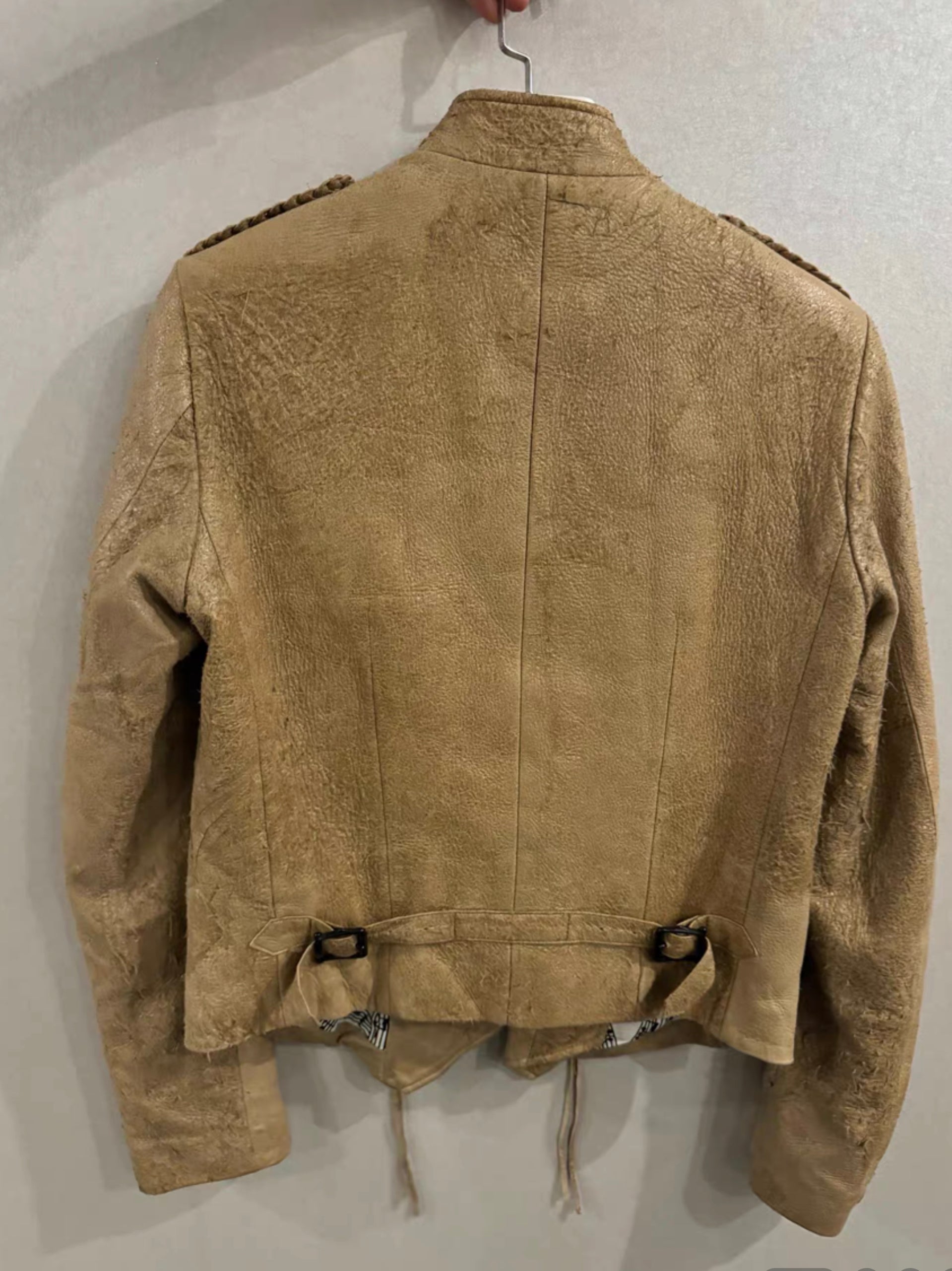 Number (N)ine Napoleon military leather jacket