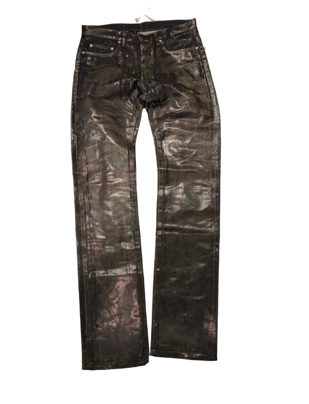 Dior Homme AW03 'Luster' Green Waxed Denim Jeans