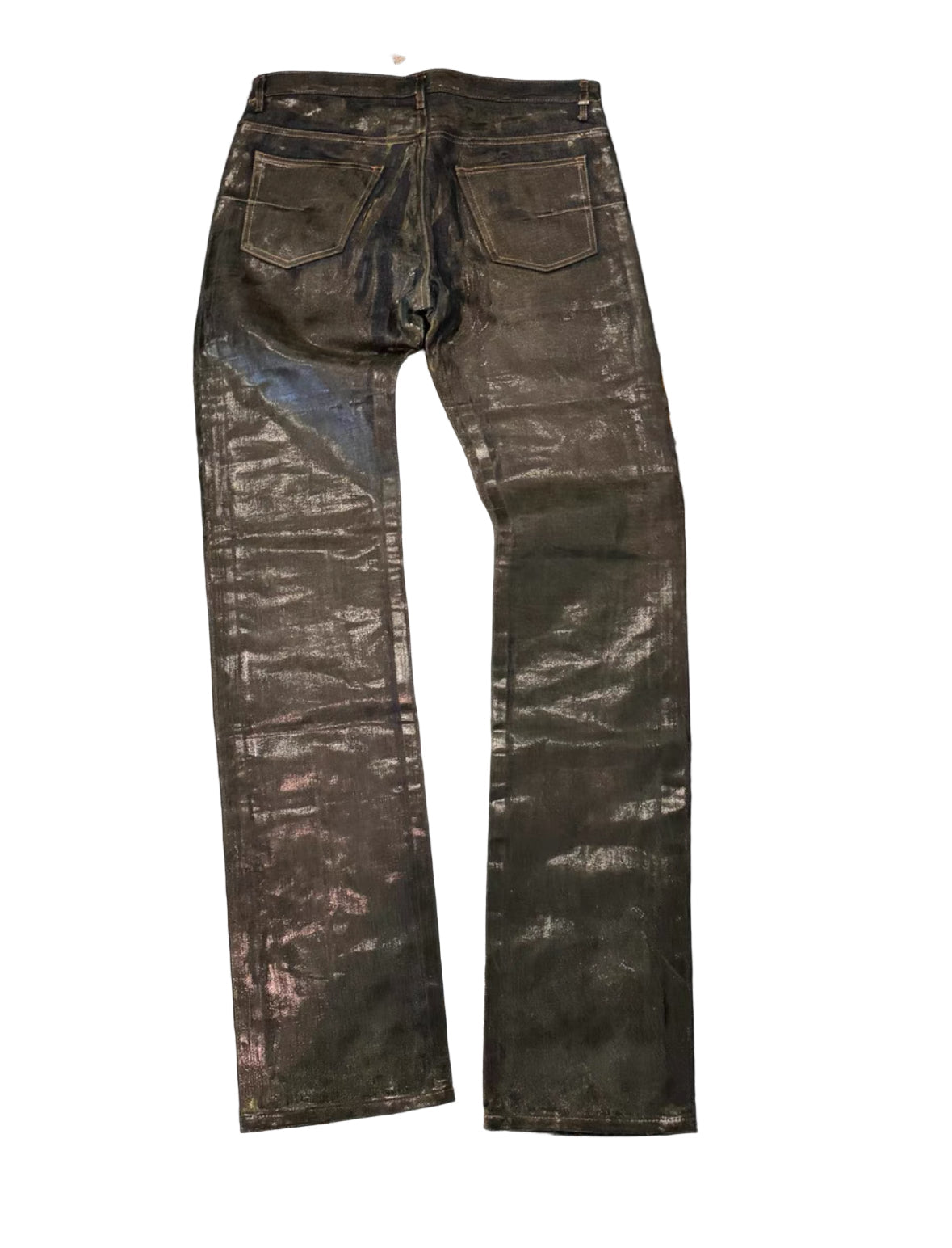 Dior Homme AW03 'Luster' Green Waxed Denim Jeans