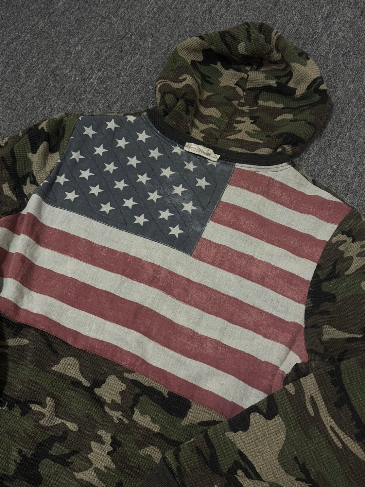 Polo Ralph Lauren usa flag waffle hoodie