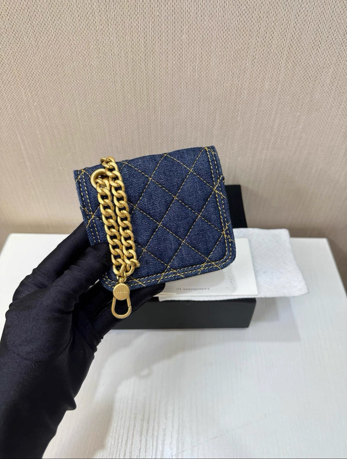 Chanel 23s denim chain bag