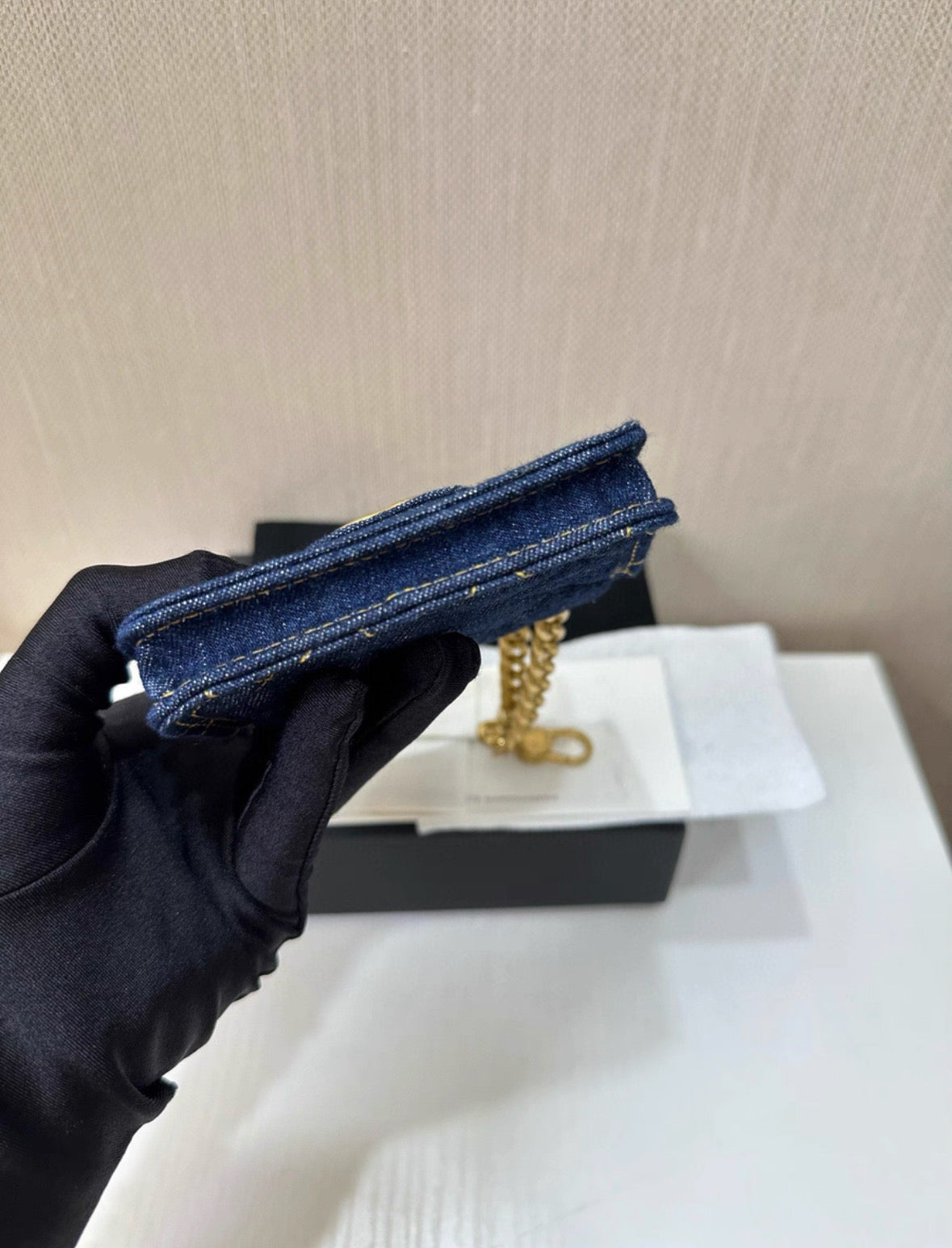 Chanel 23s denim chain bag