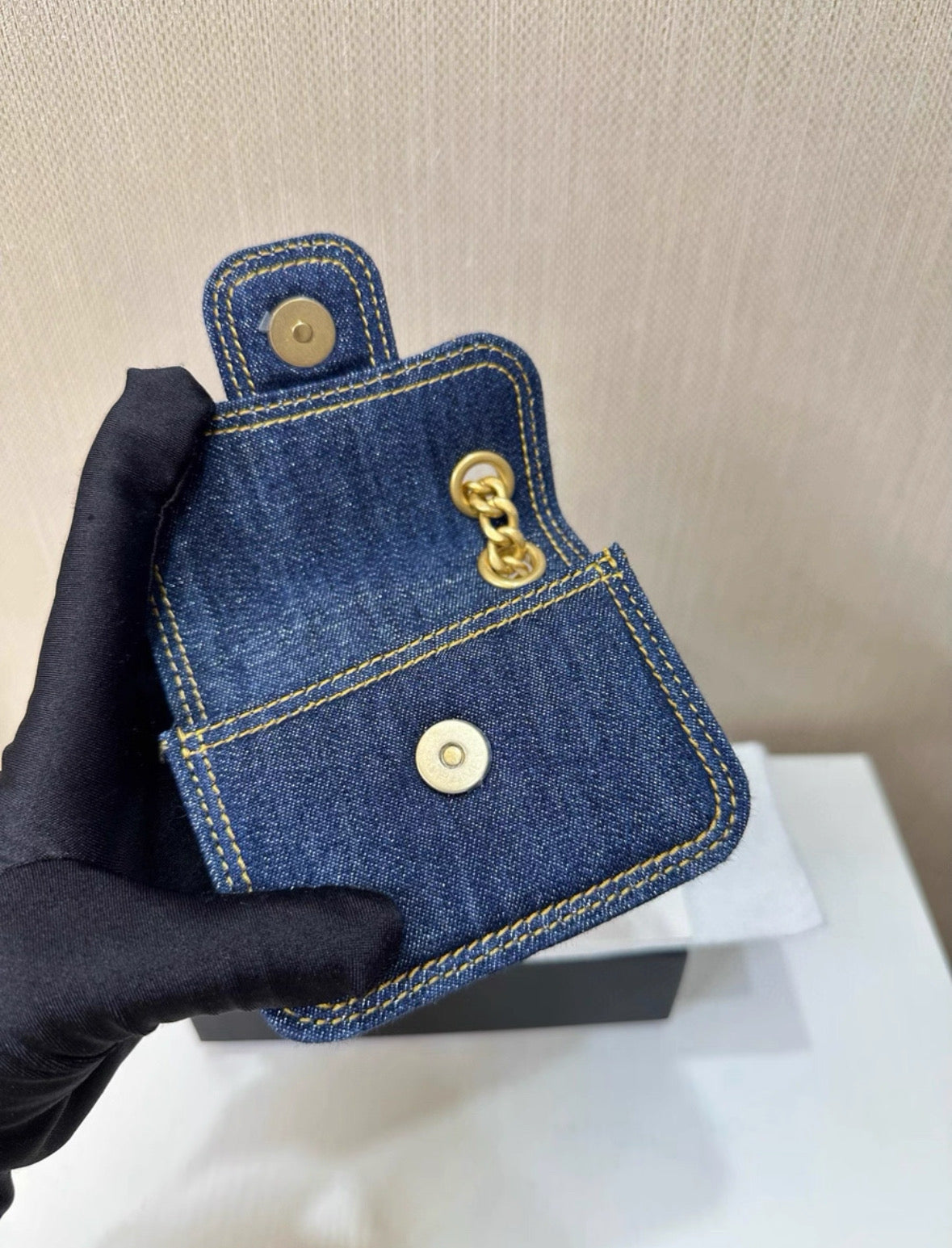 Chanel 23s denim chain bag