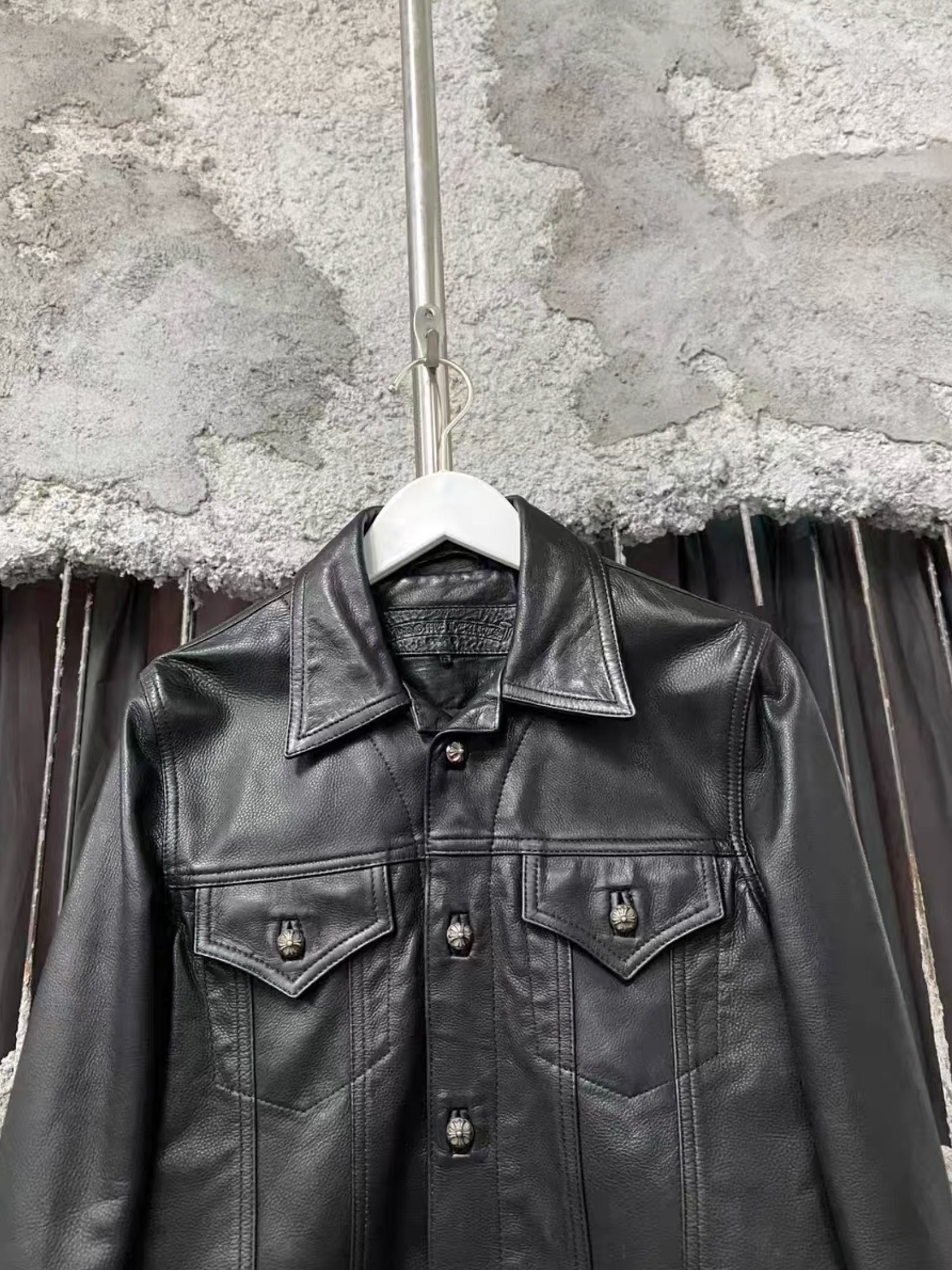 Chrome hearts leather jacket