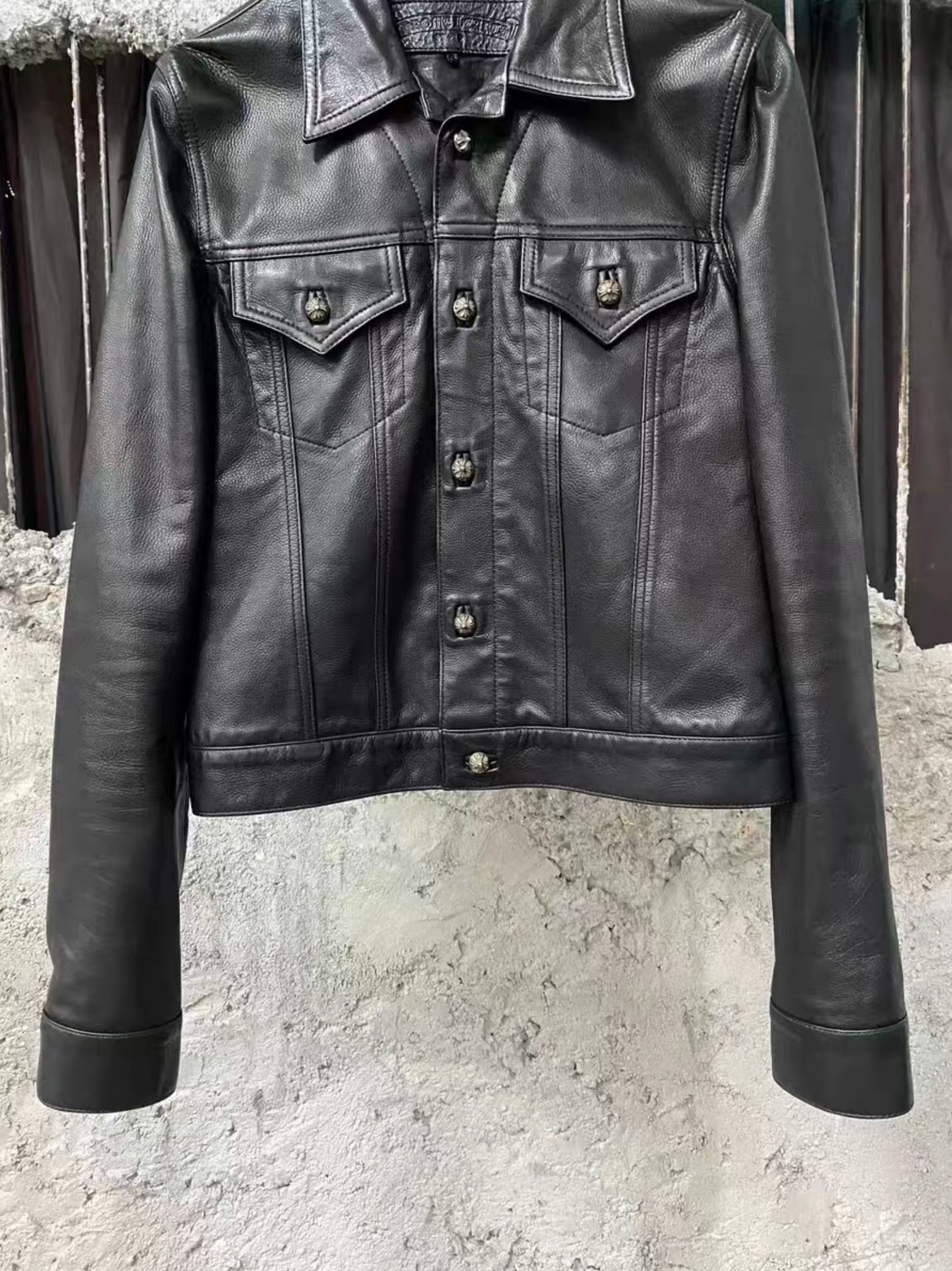 Chrome hearts leather jacket