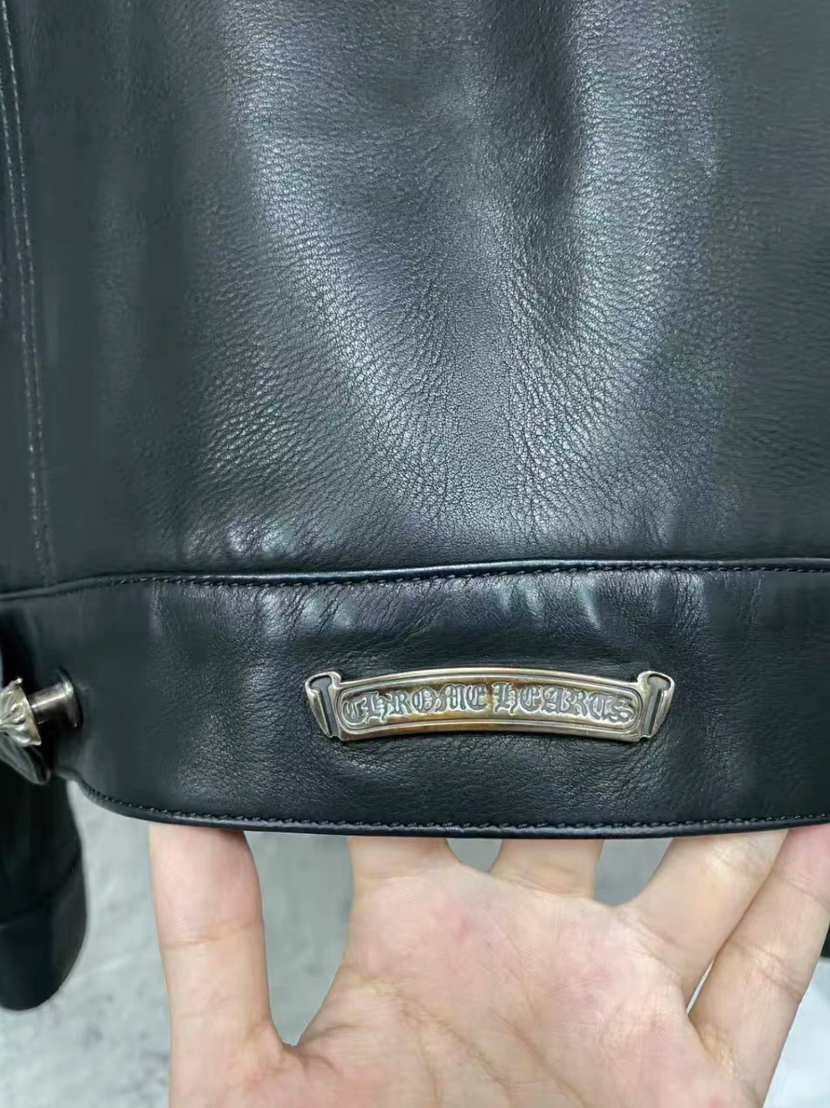 Chrome hearts leather jacket
