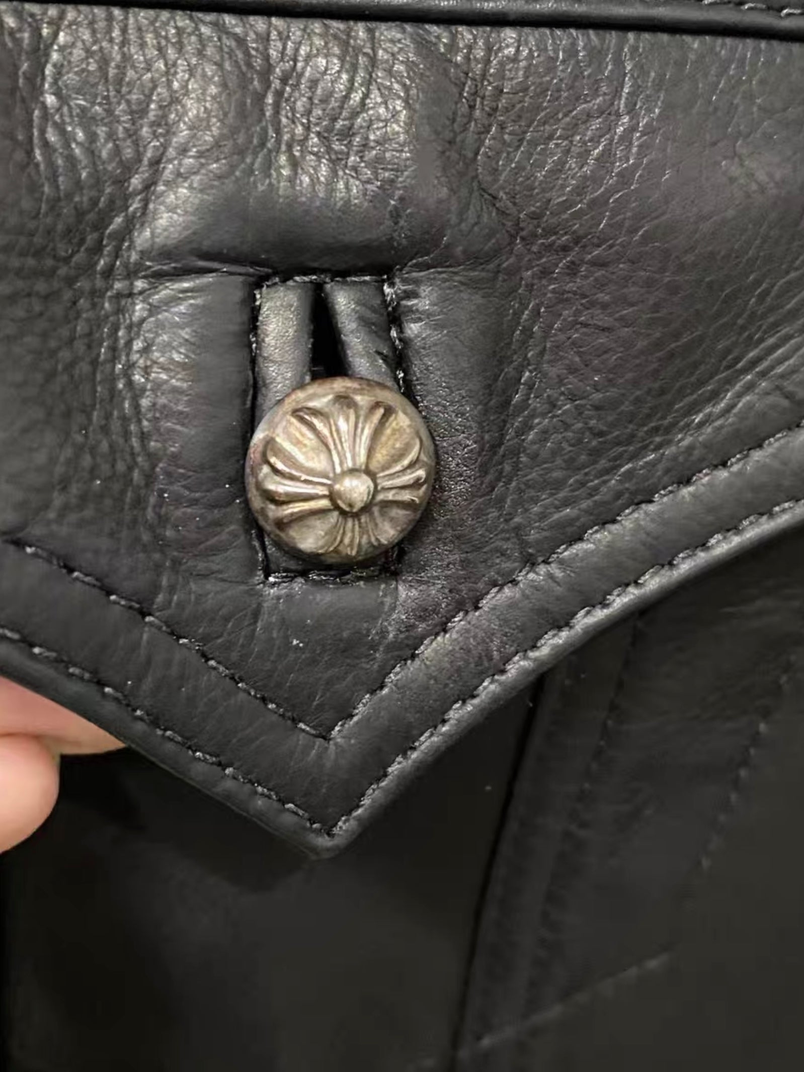 Chrome hearts leather jacket