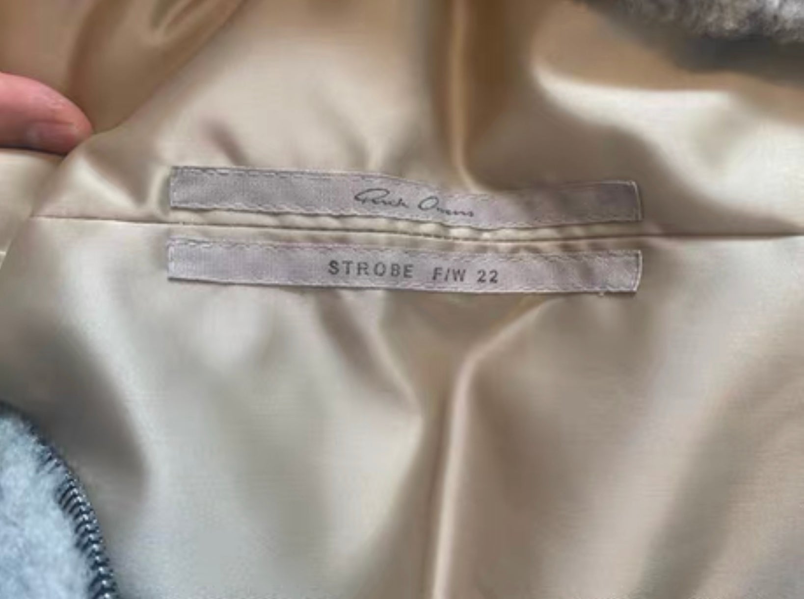 Rick owens fw22 strobe zionic bomber