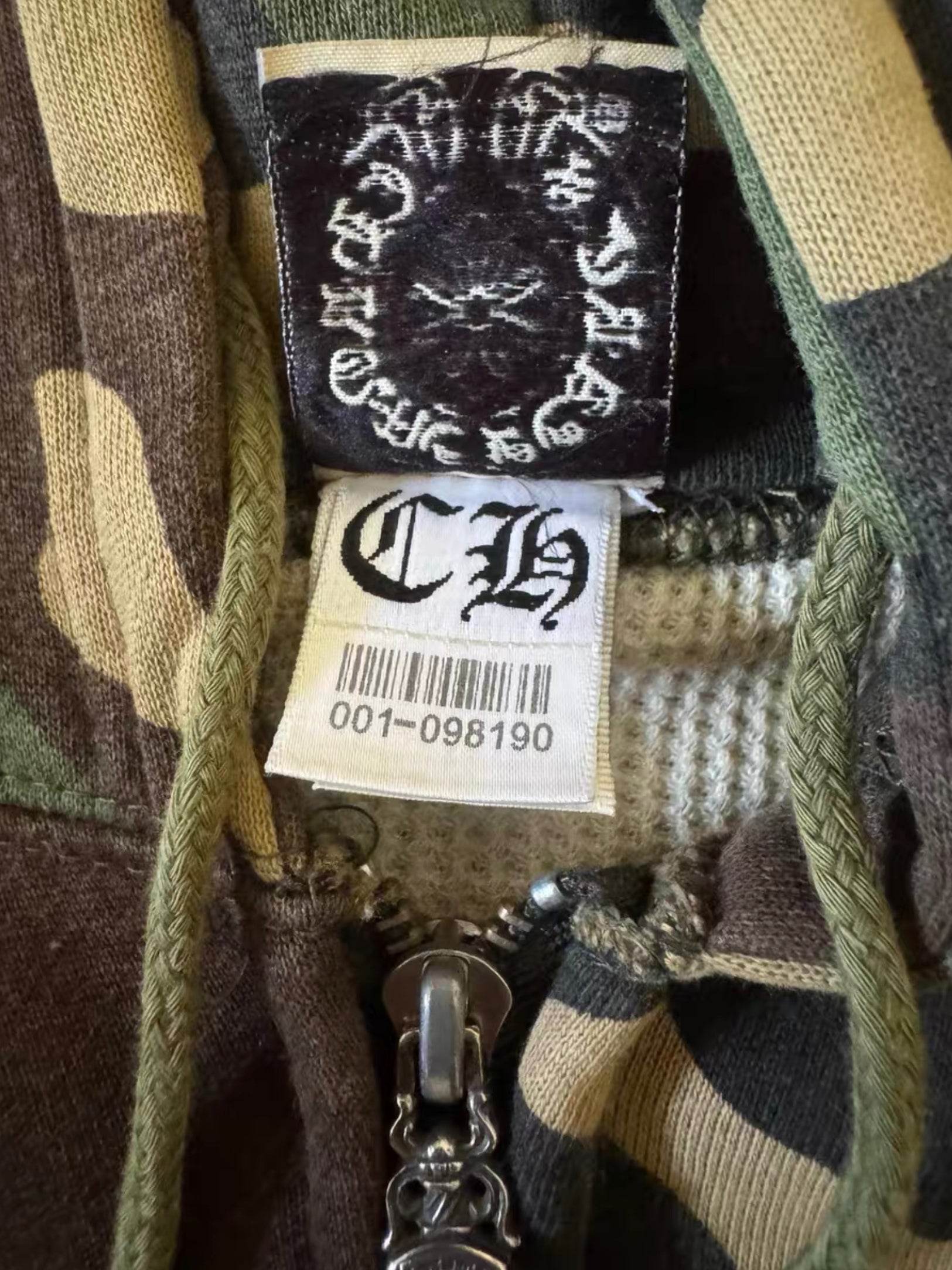 Chrome hearts leather patch camo hoodie