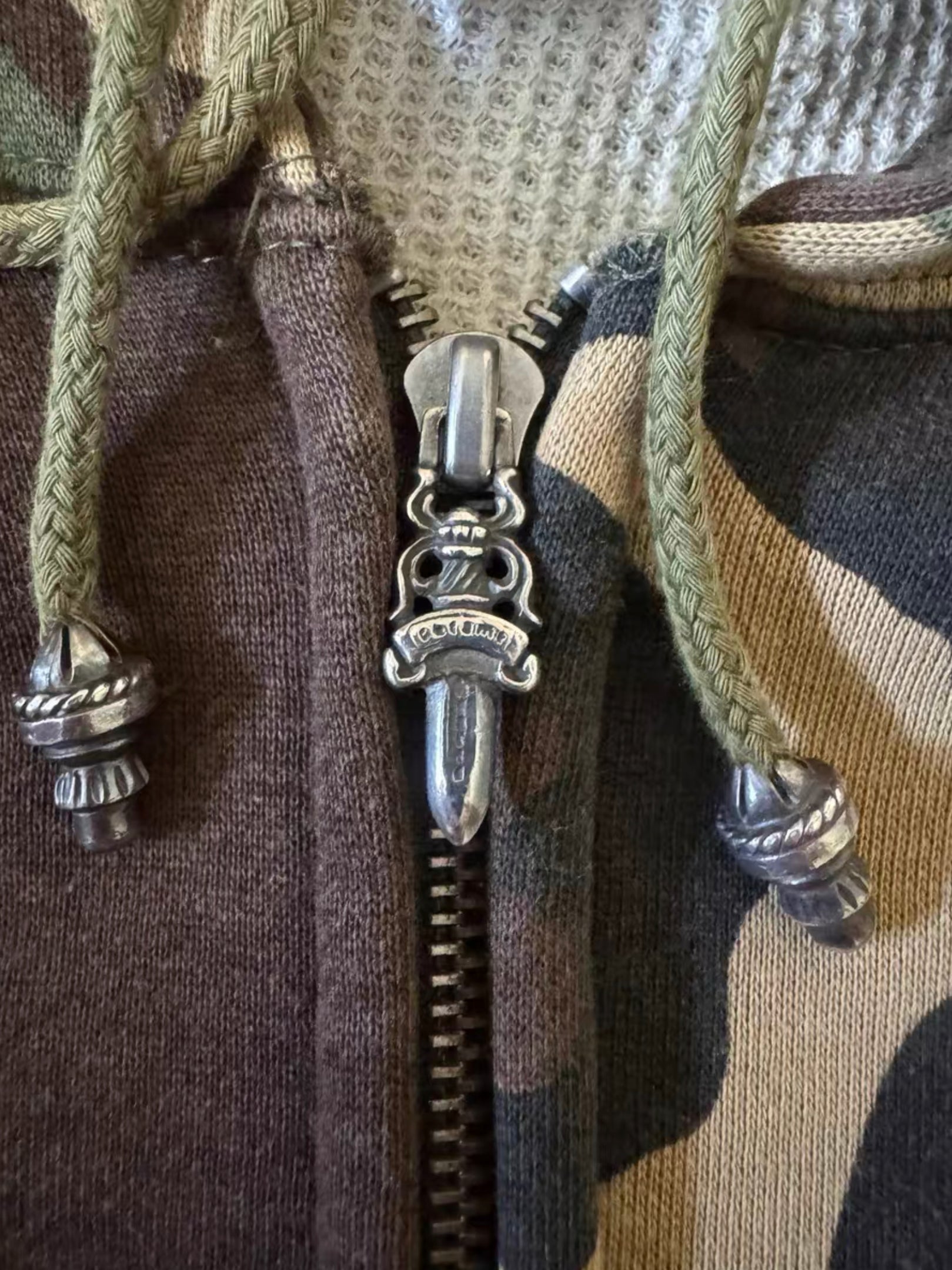 Chrome hearts leather patch camo hoodie