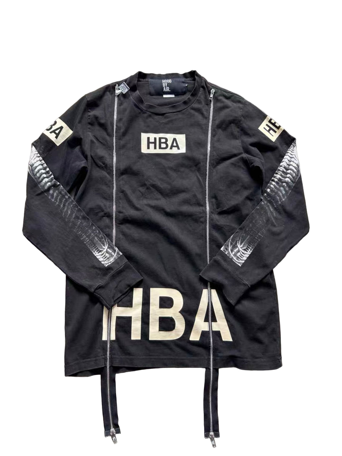 HBA zipper long sleeve tee