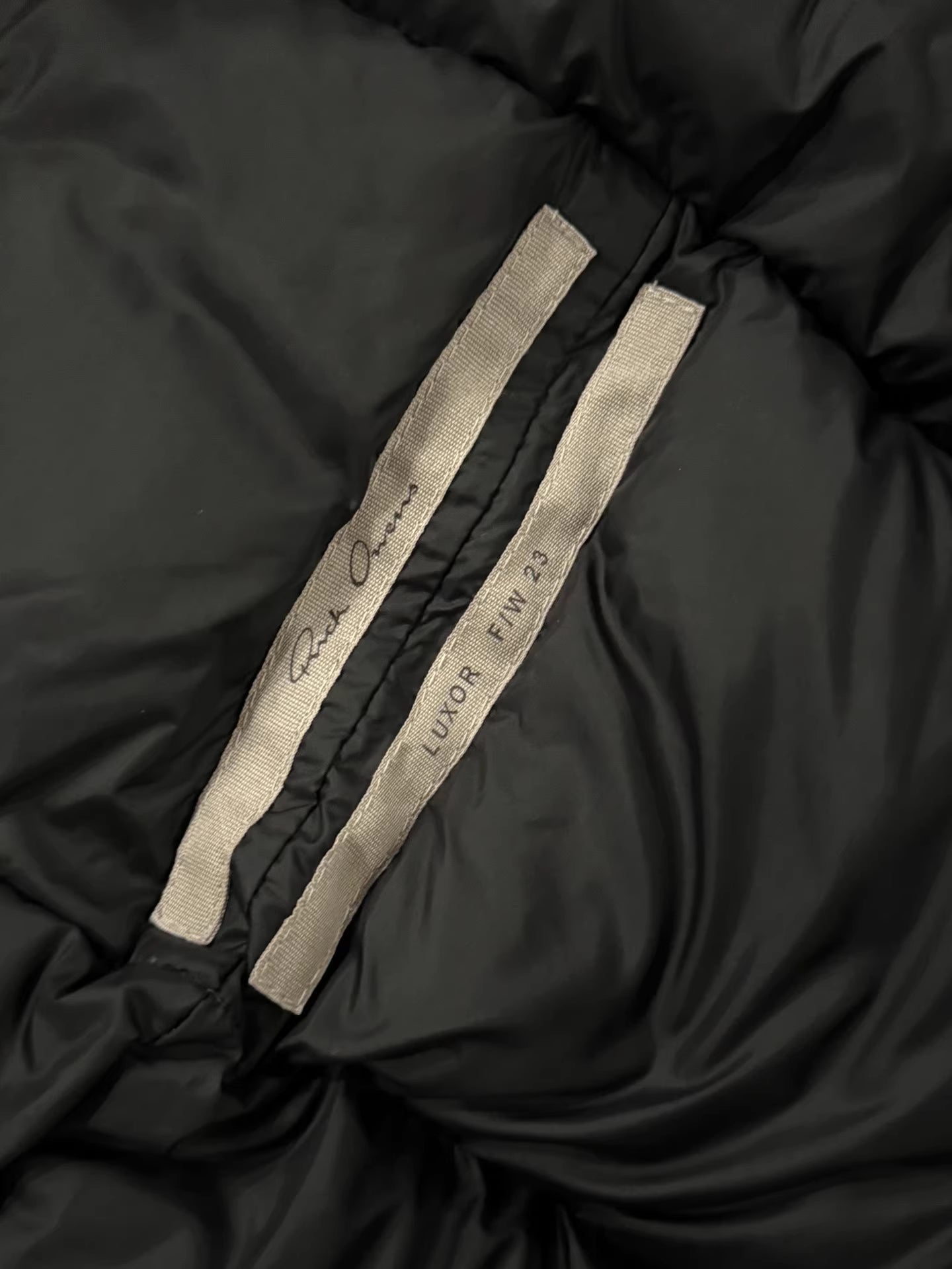 Rick Owens horsehair leather down jacket