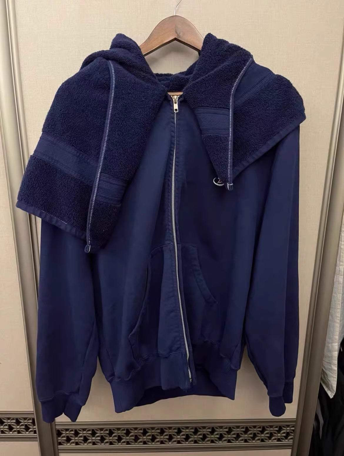Doublet 24AW Runway Towel Zip-Up Hoodie