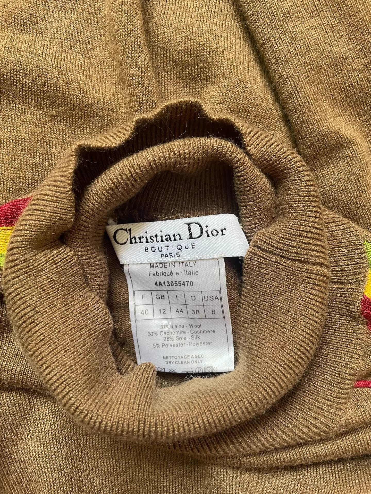 Dior Rasta Jamaica Knit Turtleneck Top