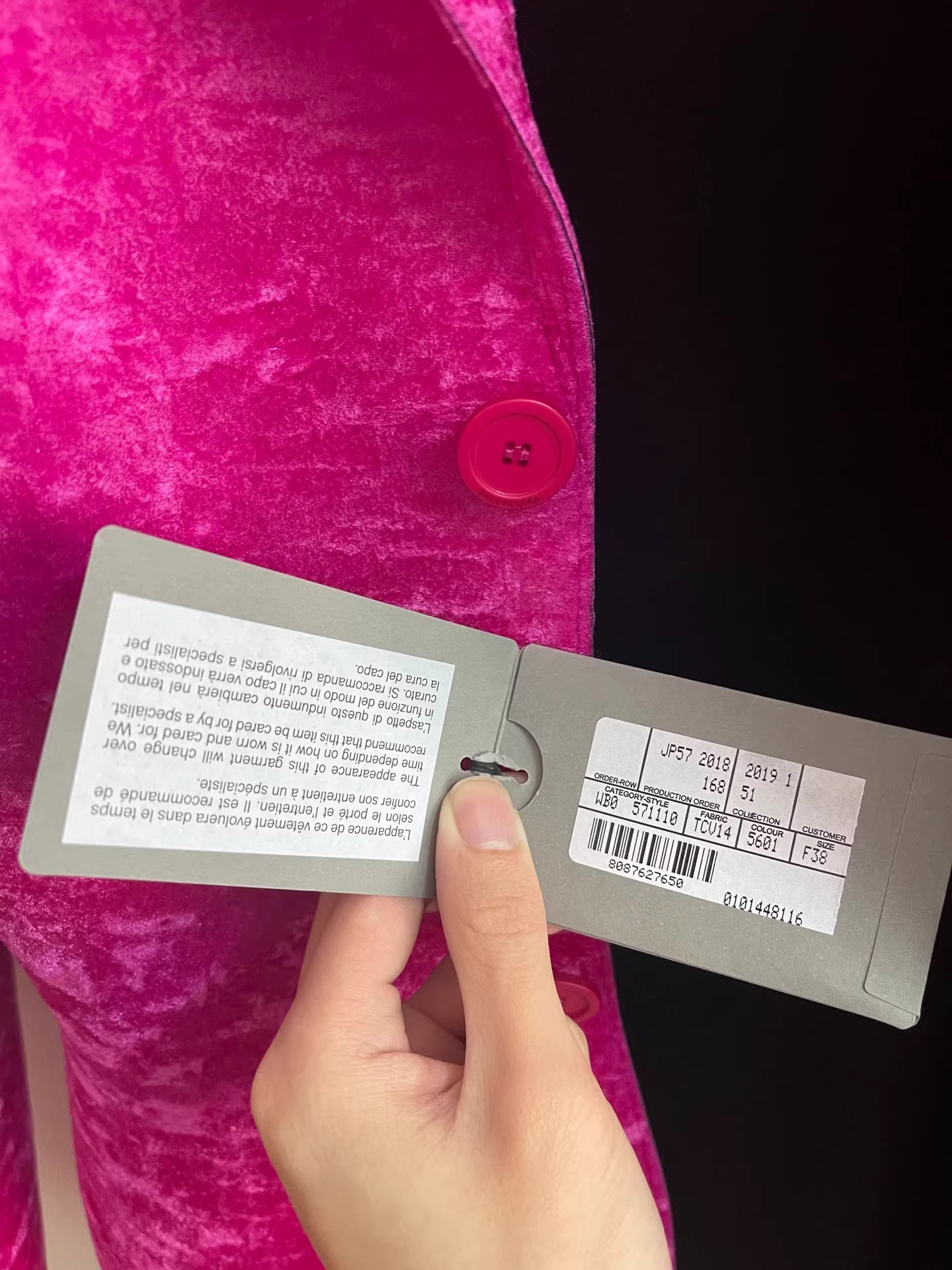 Balenciaga 19ss pink coat