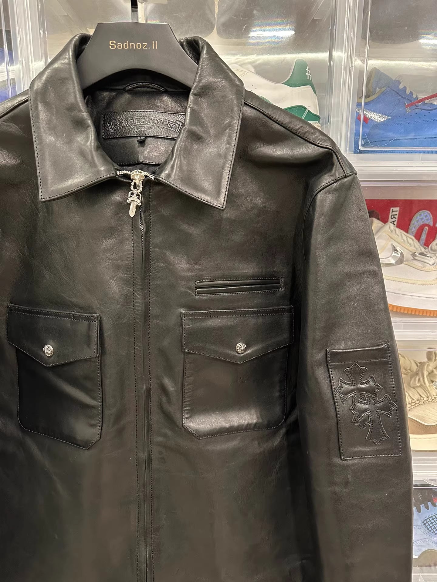 Chrome hearts leather jacket