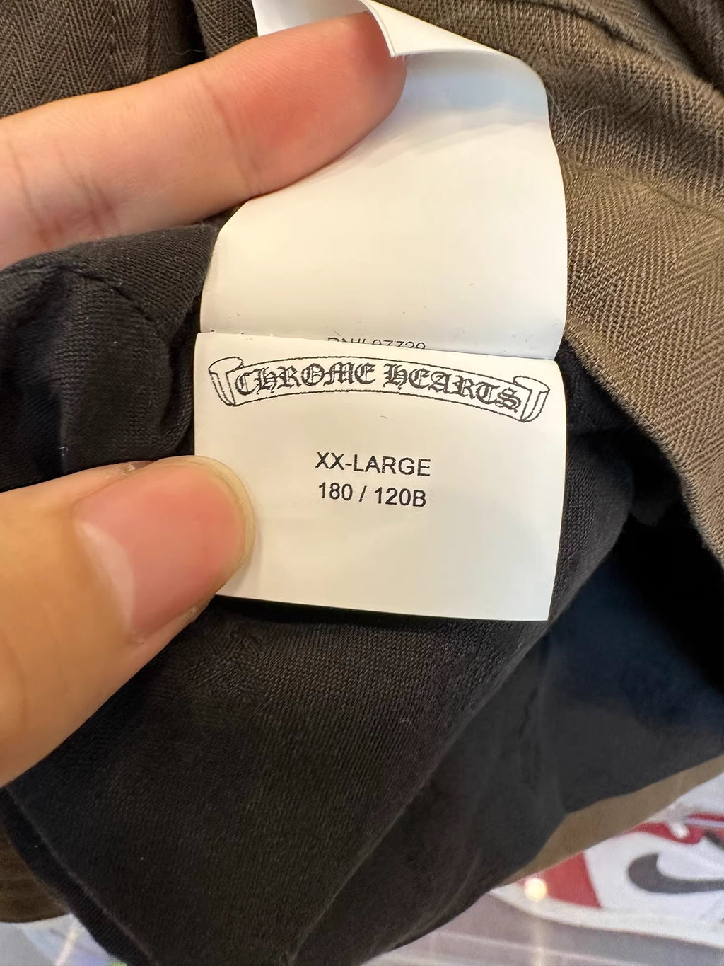 Chrome hearts cross leather patch jacket