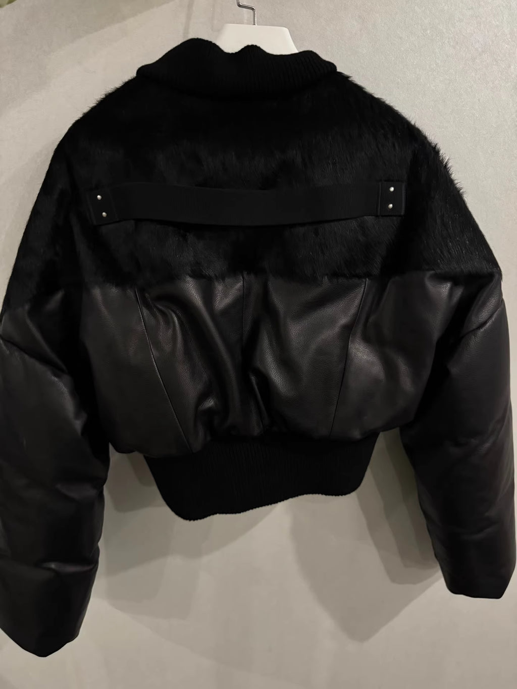 Rick Owens horsehair leather down jacket