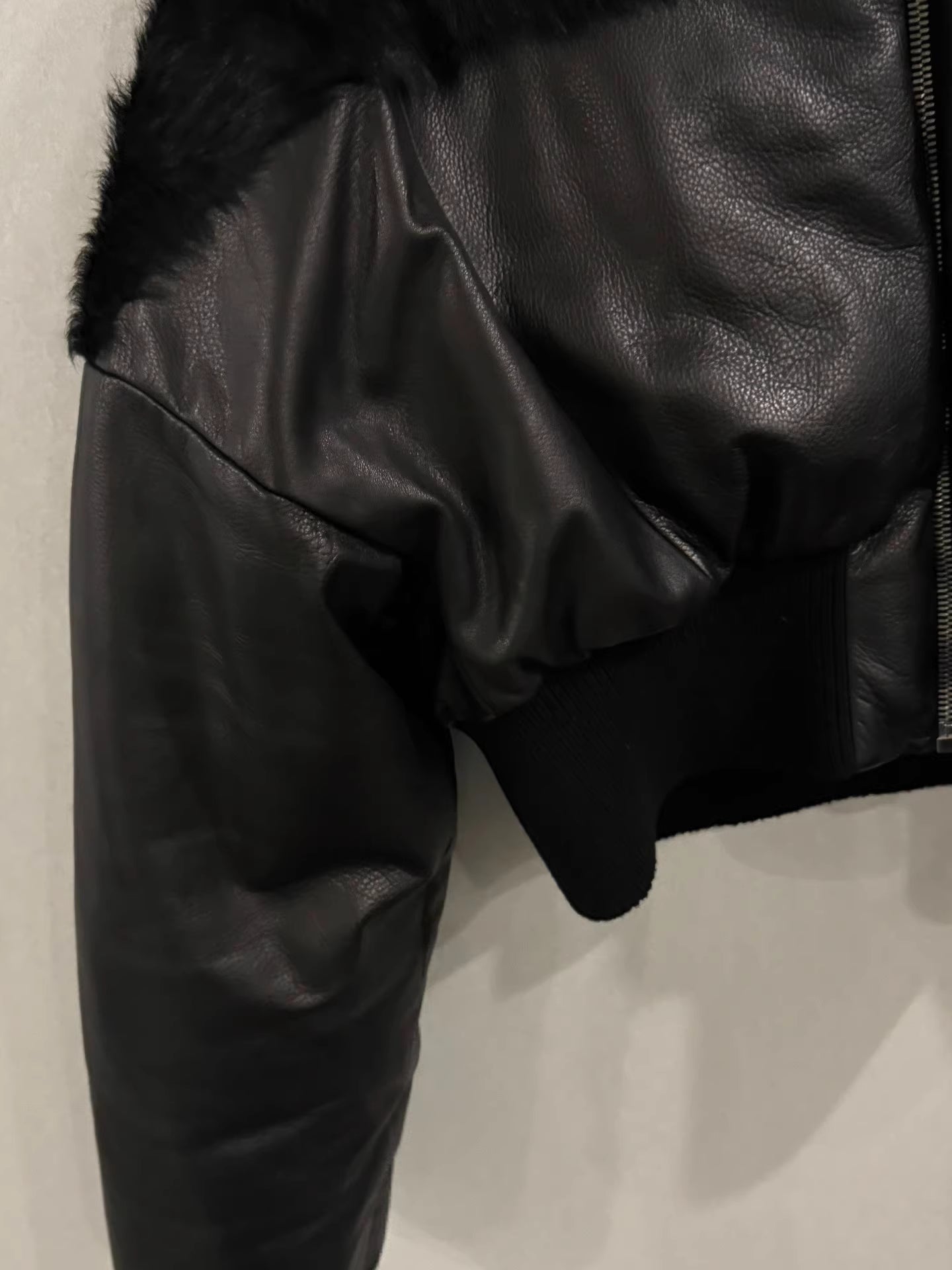Rick Owens horsehair leather down jacket