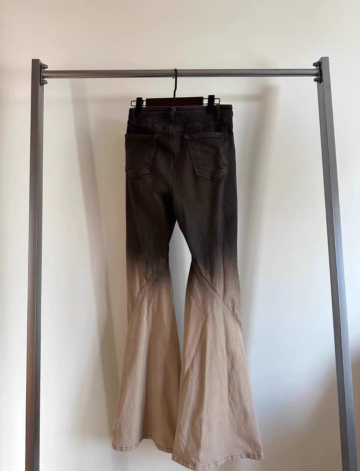Rick Owens bias bootcut jeans