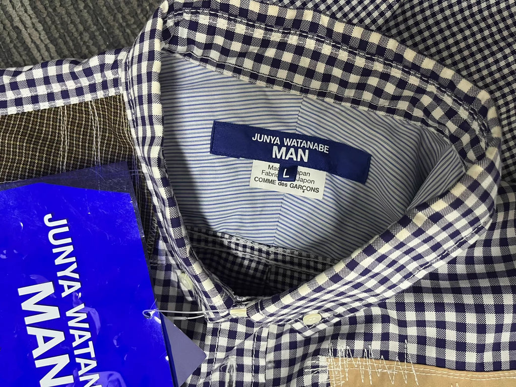 Junya Watanabe patchwork short sleeve shirt