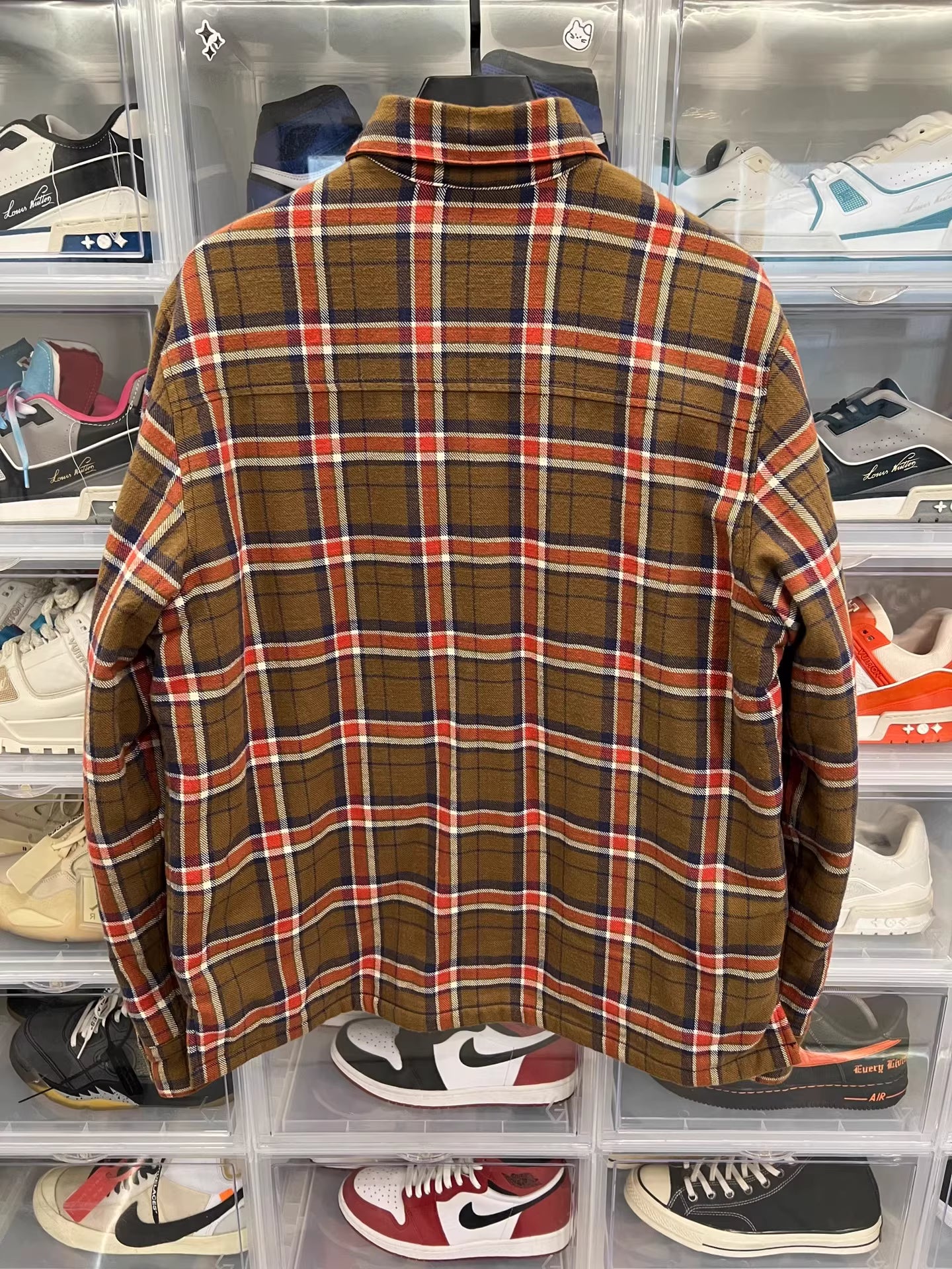 Chrome hearts plaid quilted shirt jacket