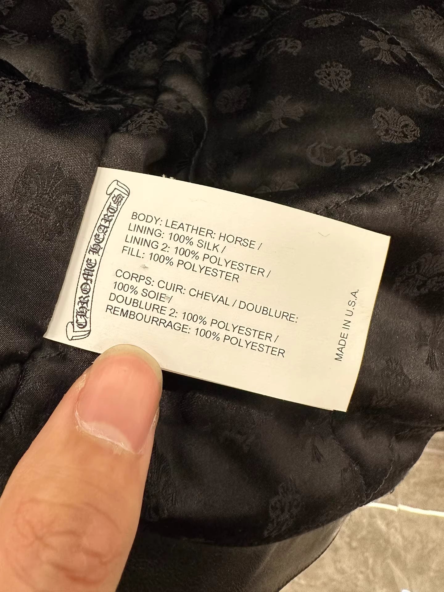 Chrome hearts leather jacket