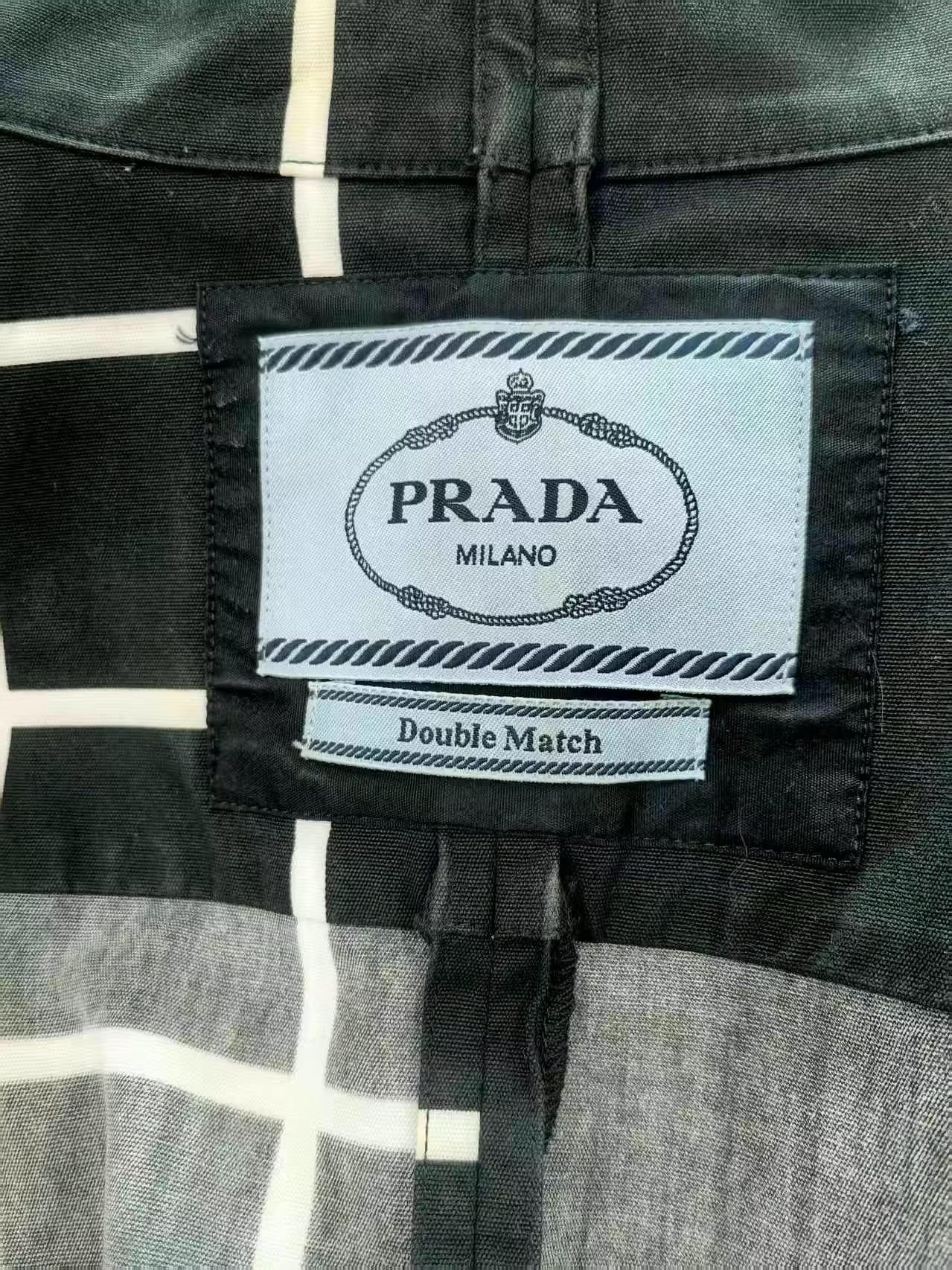 Prada Two-Tone Cuban Collar Shirt