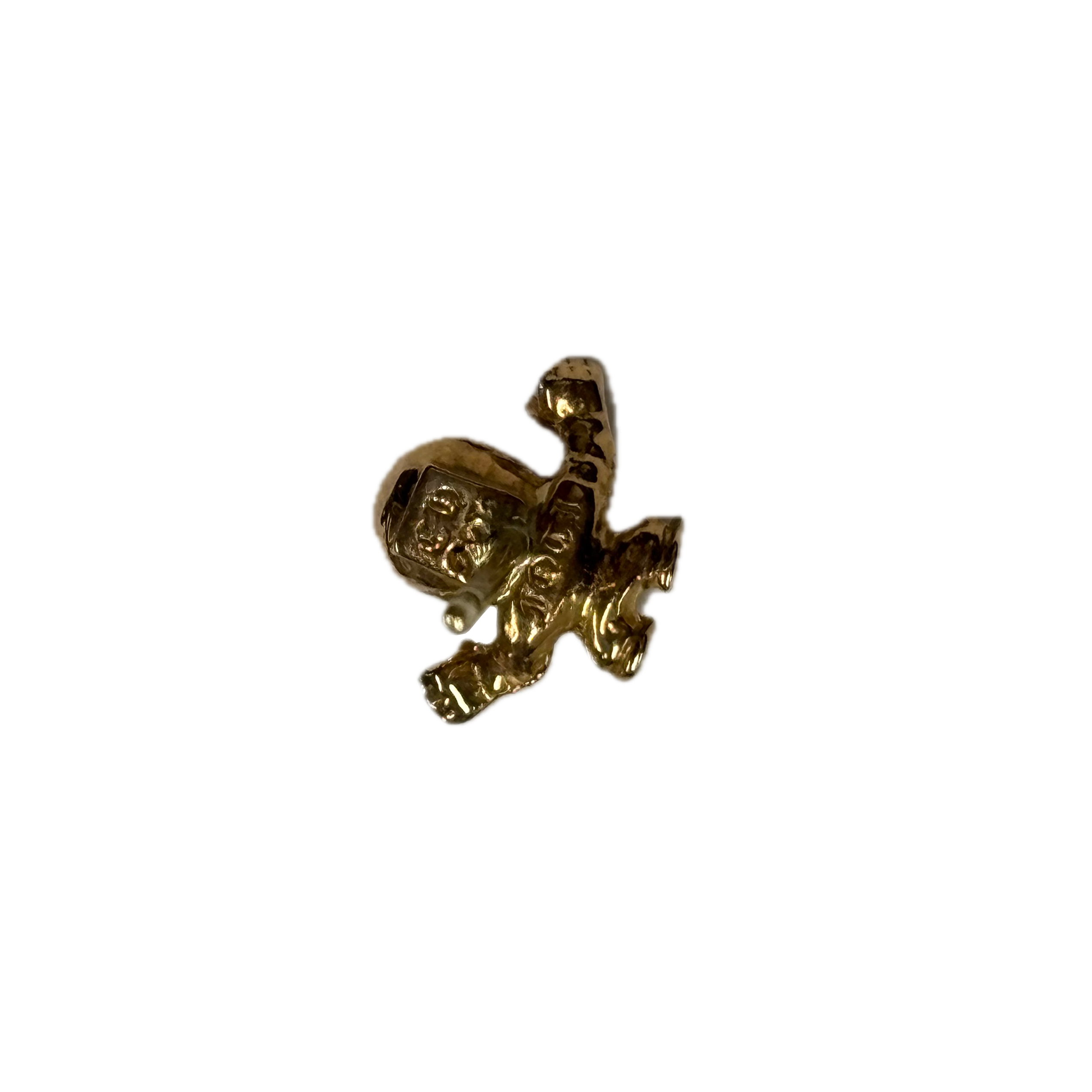 Chrome Hearts Foti Skull Astronaut 22K Earrings