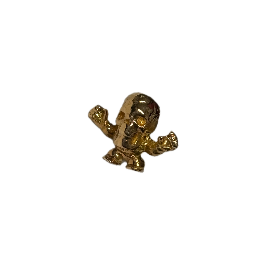 Chrome Hearts Foti Skull Astronaut 22K Earrings