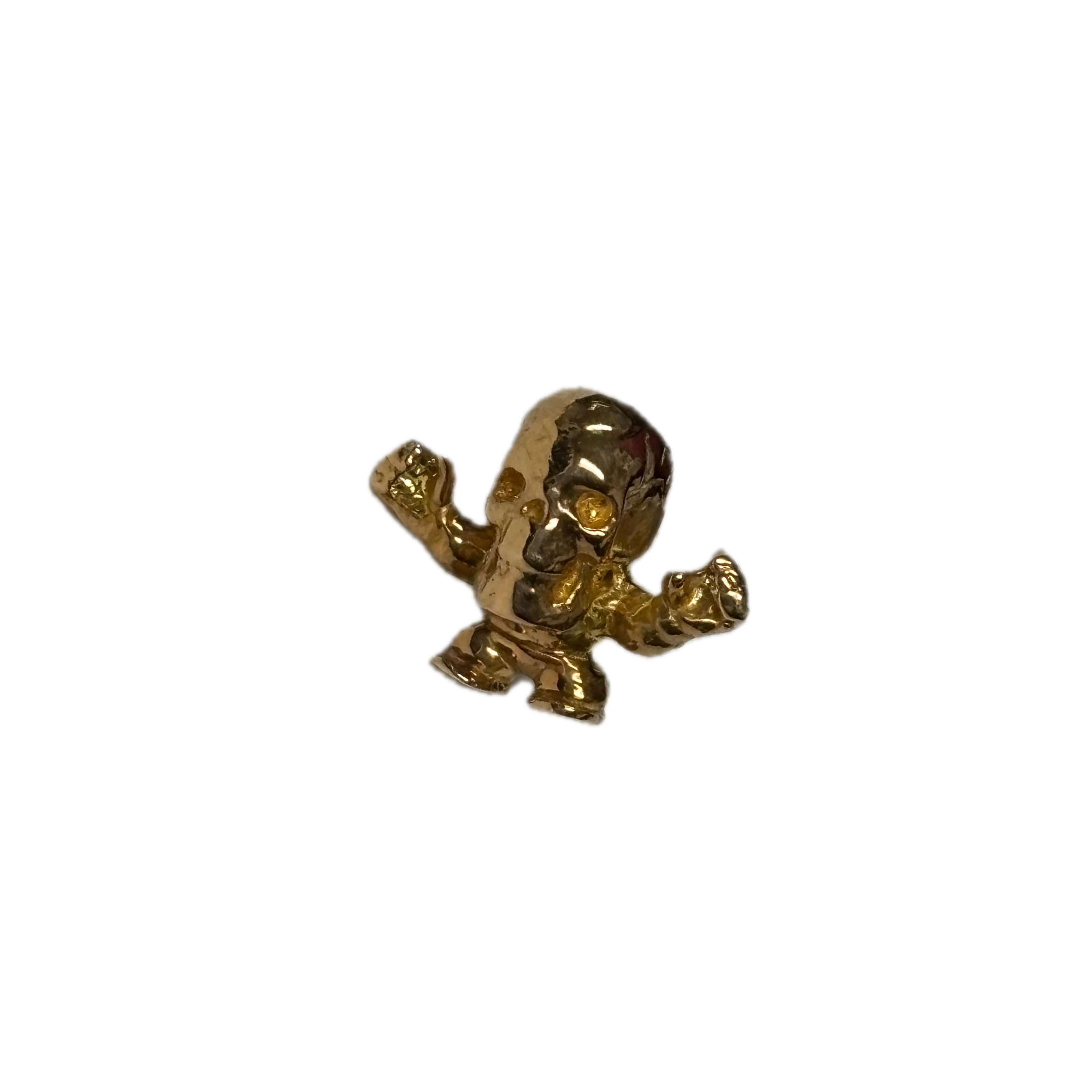 Chrome Hearts Foti Skull Astronaut 22K Earrings