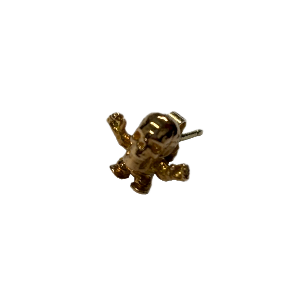 Chrome Hearts Foti Skull Astronaut 22K Earrings