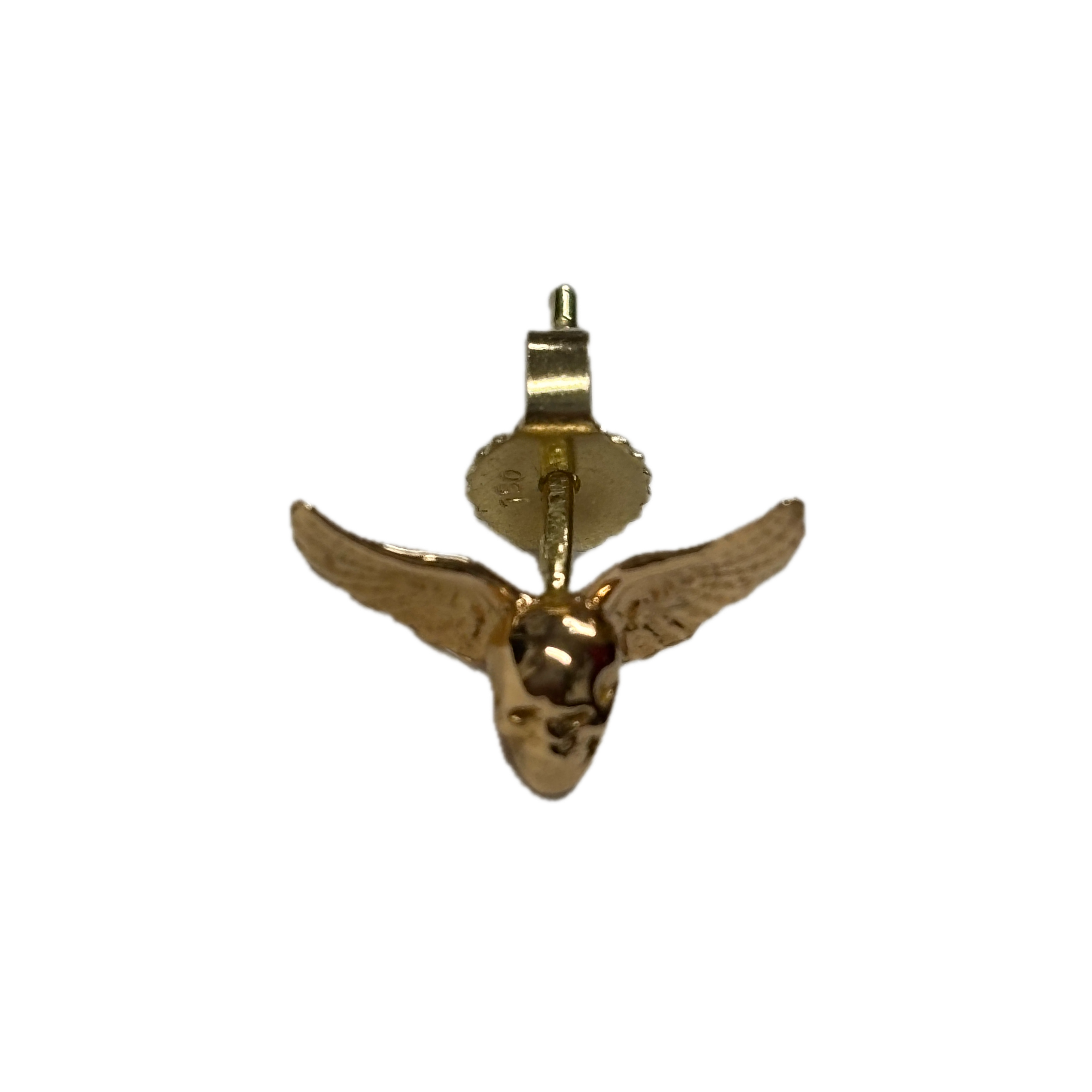 Chrome Hearts Foti Winged Skull 22k Earring