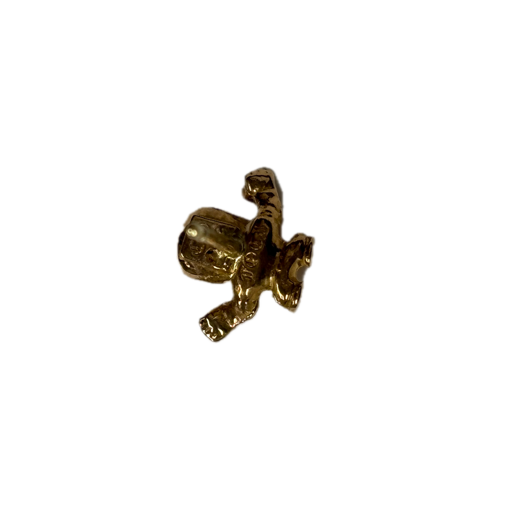 Chrome Hearts Foti Skull Astronaut 22K Earrings