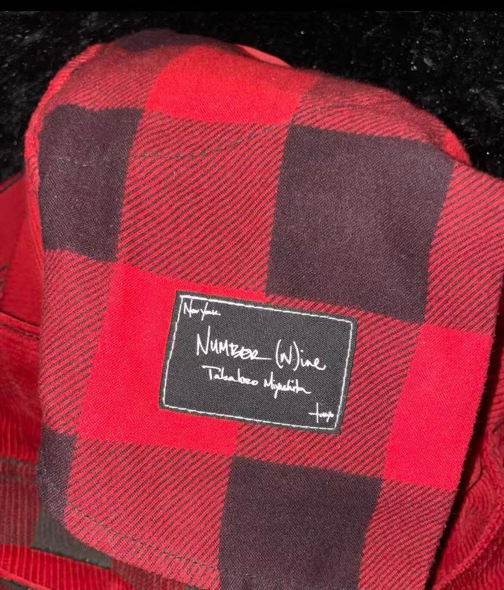 Number Nine 07AW Plaid Print Corduroy Pant