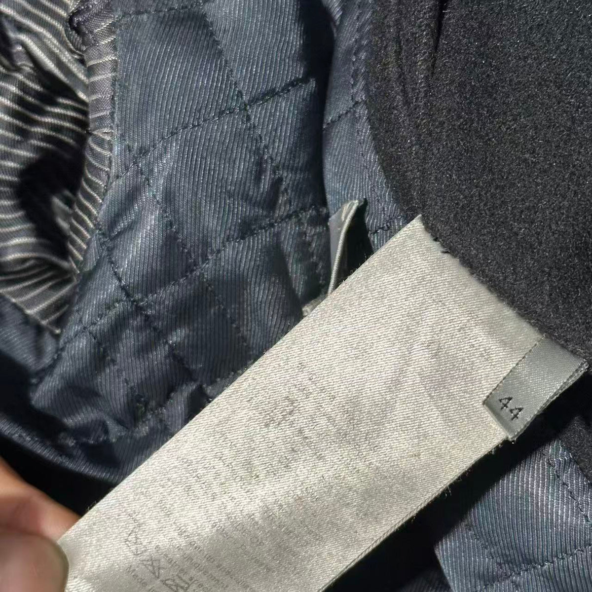 Dior Homme Dark Wool Leather Bomber Jacket
