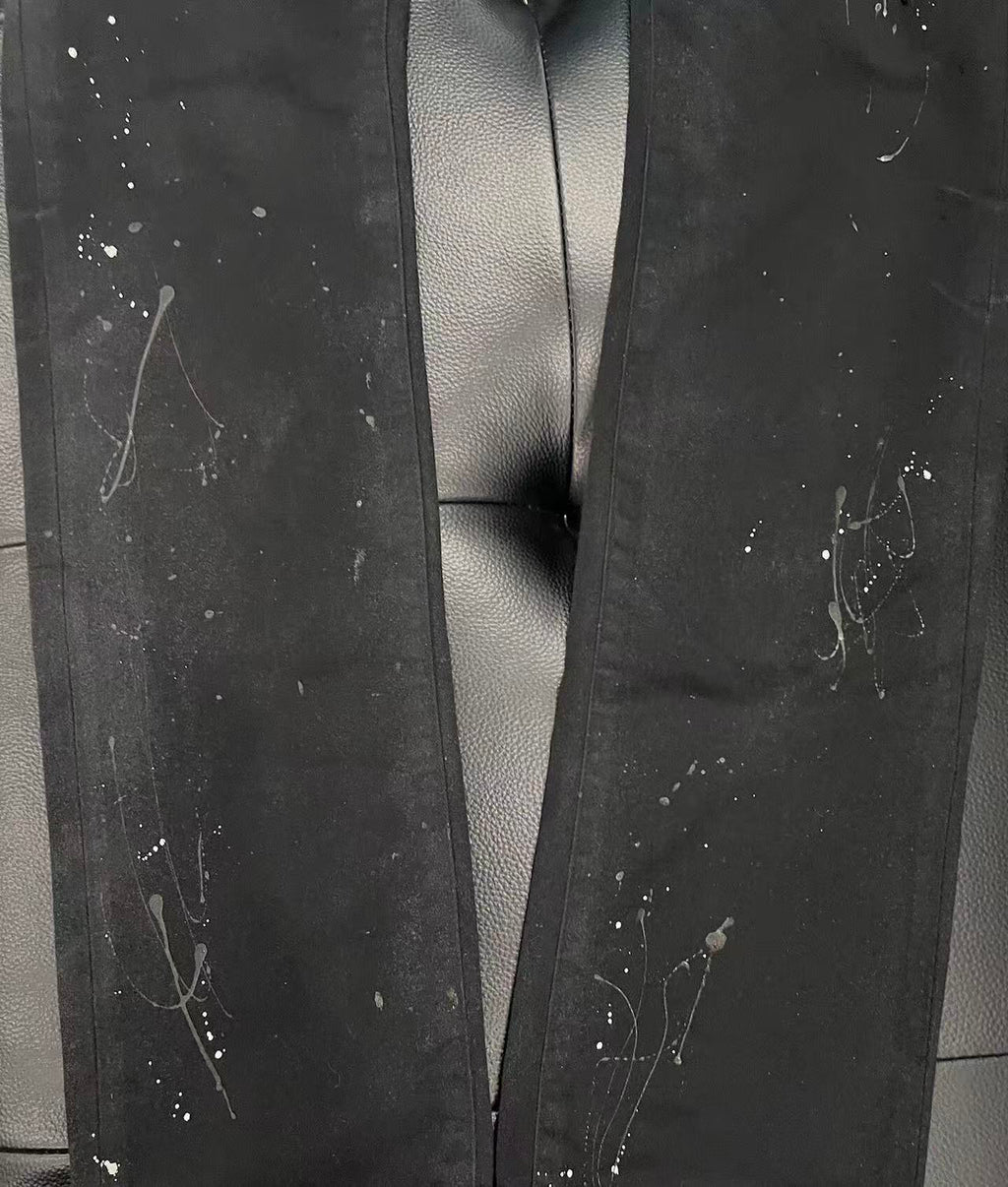 Dior Homme by Kris Van Assche Waxed Paint Splatter Denim Jeans