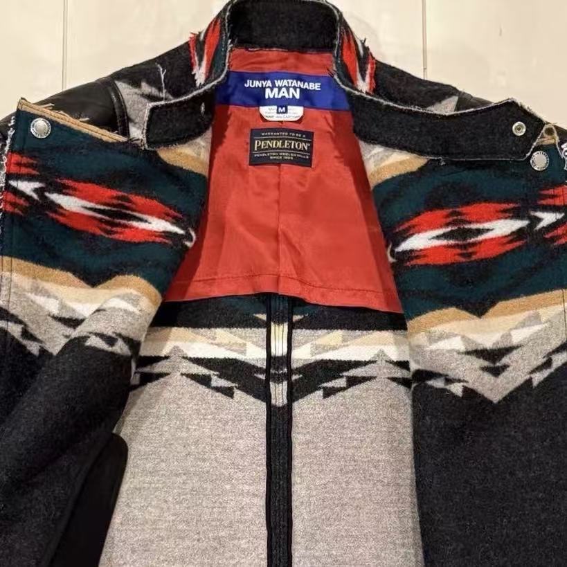 Junya Watanabe Pendleton 22AW Blanket Quilted Perfecto Jacket