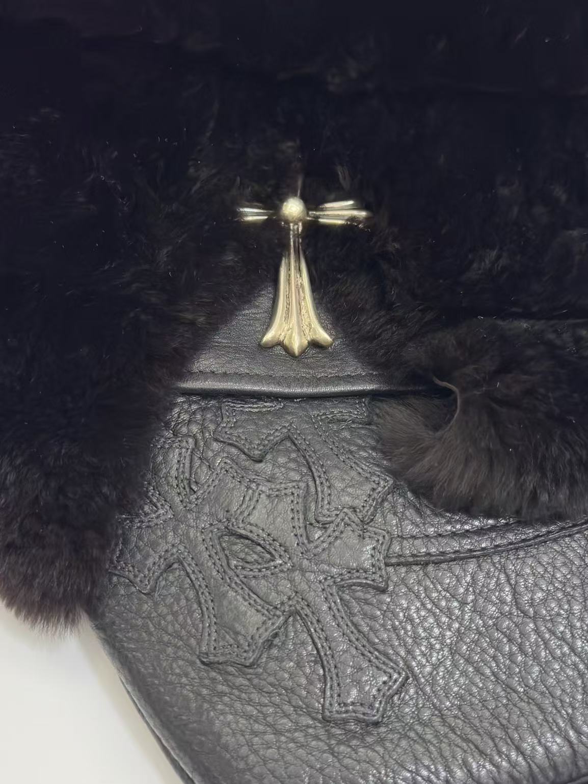 Chrome Hearts Mink Fur Crossbody Bag
