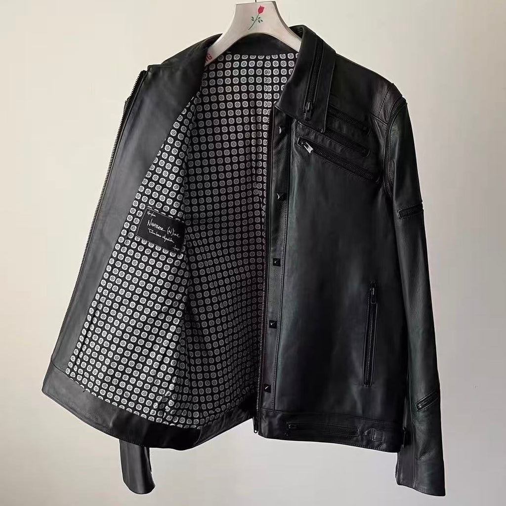 Number Nine 04SS Multi Zipper Leather Jacket