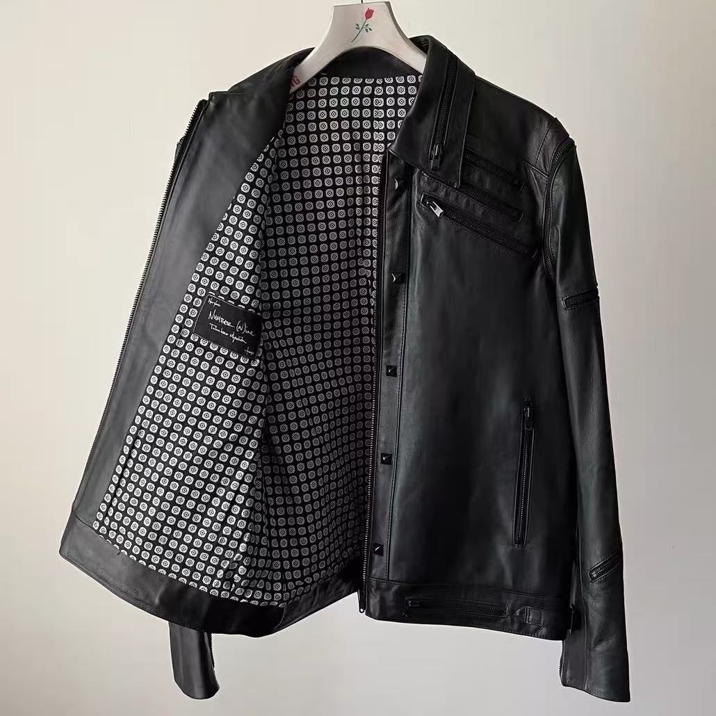 Number Nine 04SS Multi Zipper Leather Jacket
