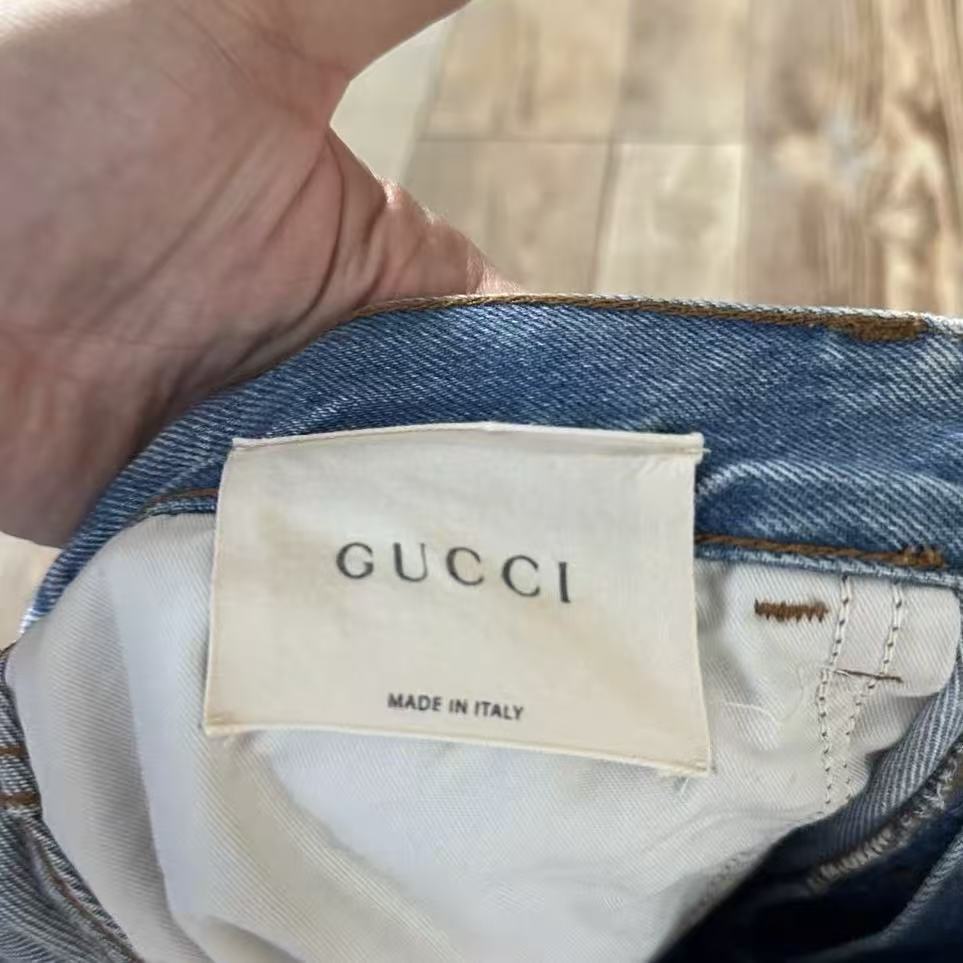 Gucci Loved Embroidered Jeans