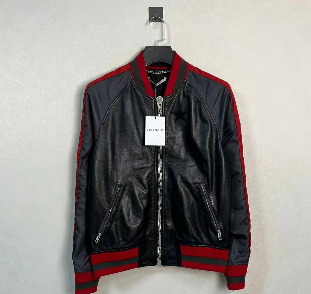Givenchy black star leather jacket
