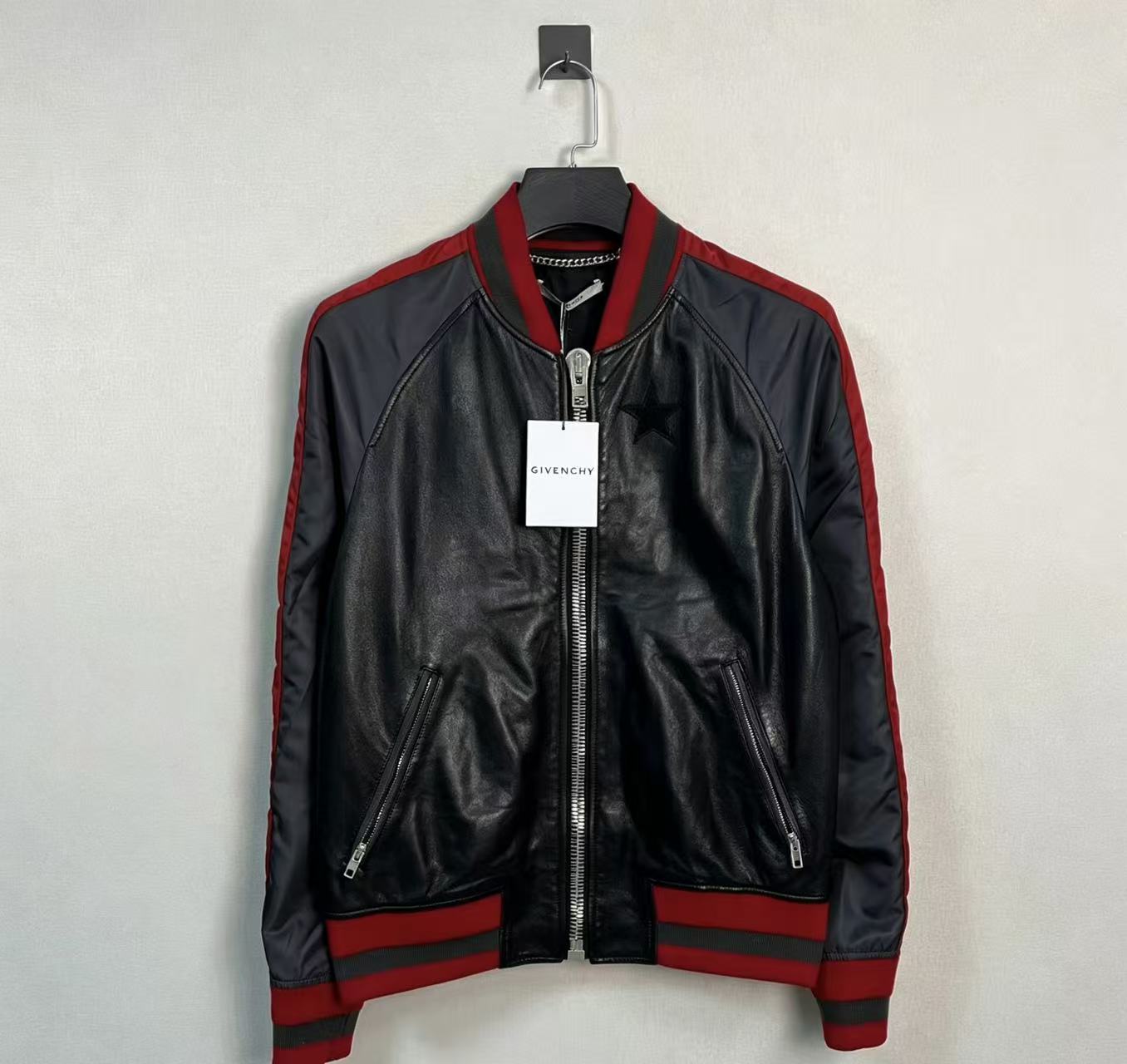 Givenchy black star leather jacket