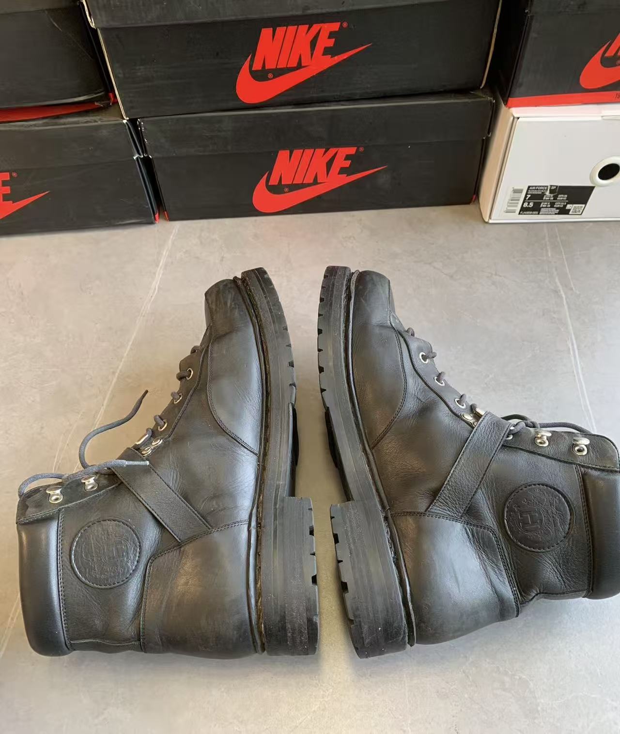Hermes 13AW Calfskin Hiking Boots