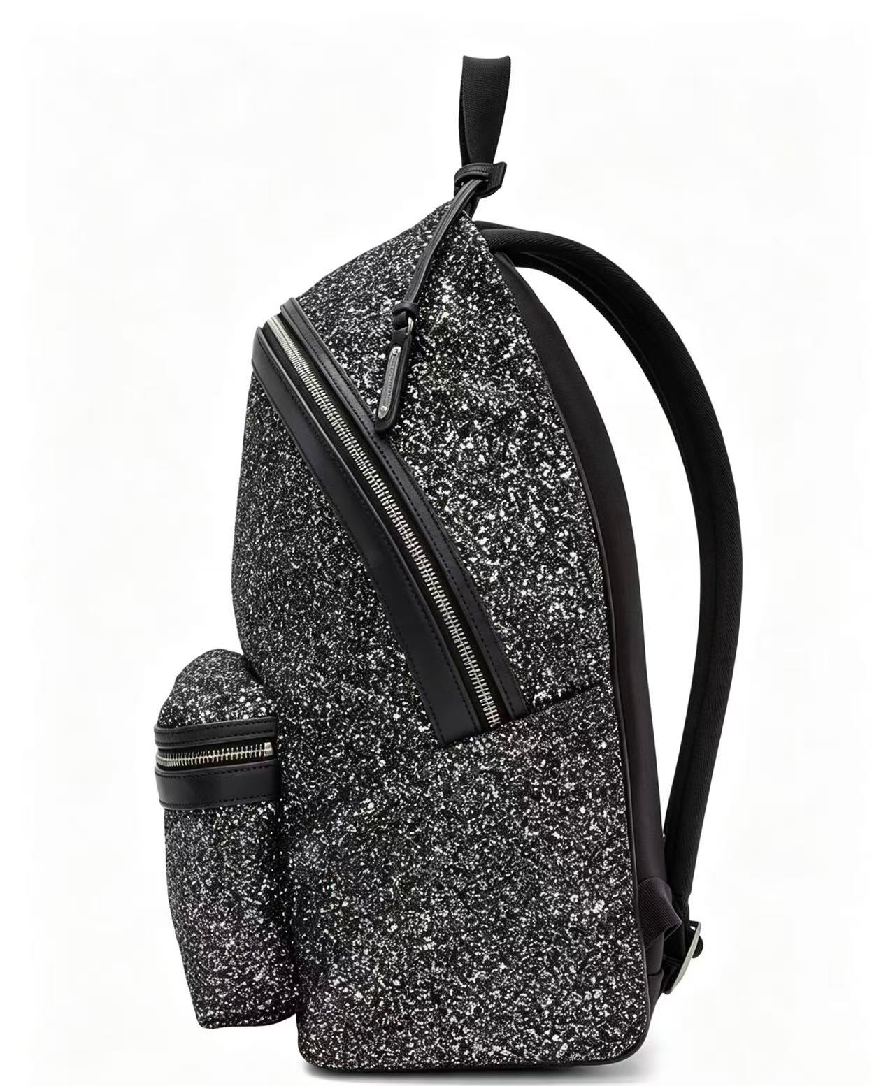 Saint Laurent City Glitter Backpack