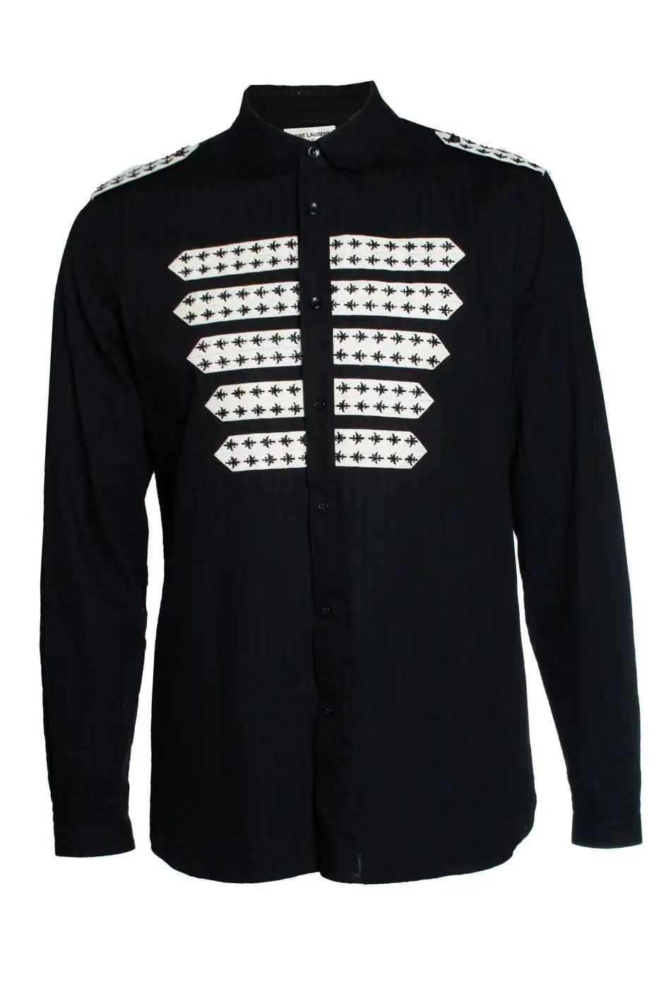 Saint Laurent 19SS Striped Officer Shirt