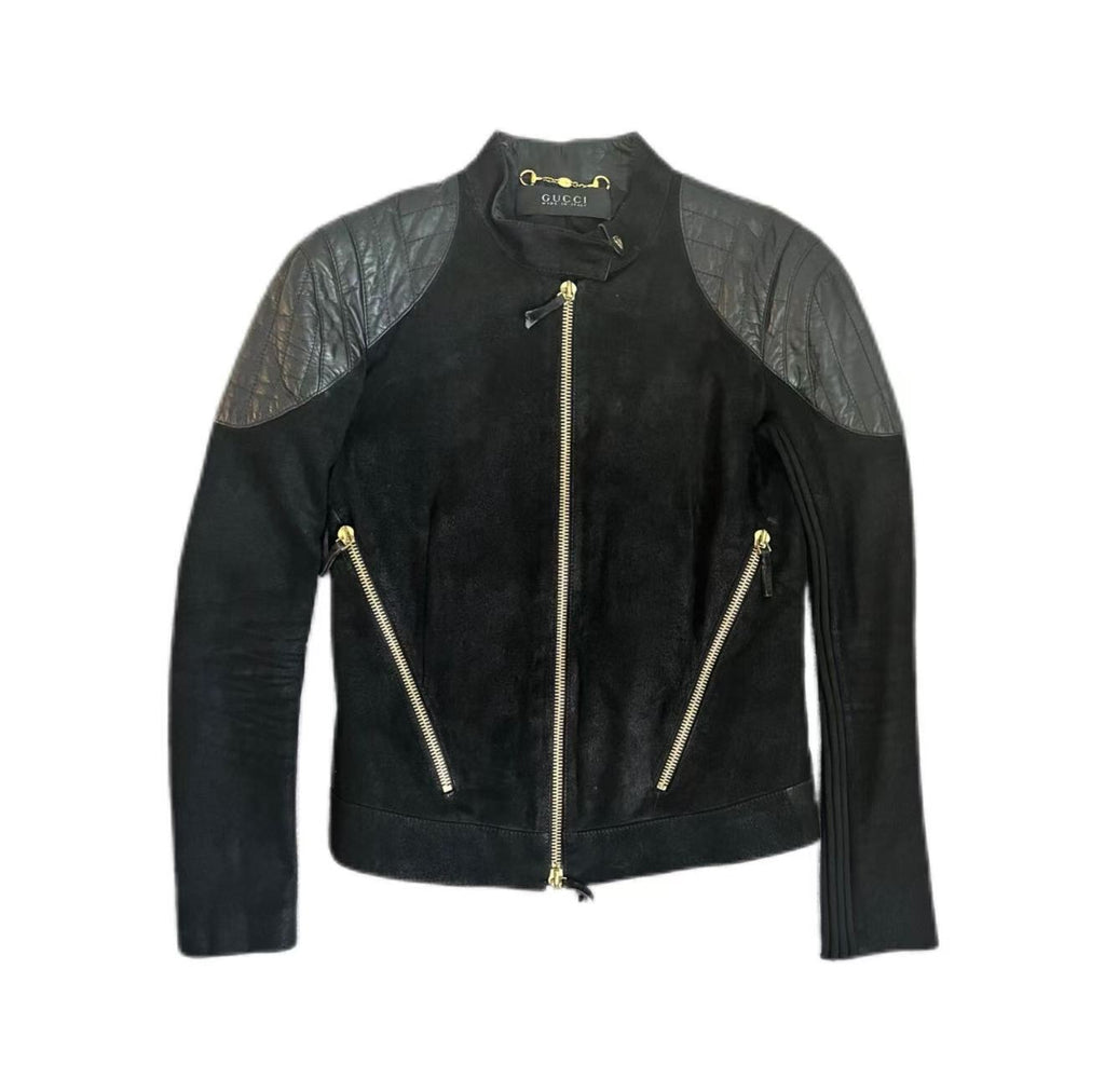 Gucci Tom Ford 00ss Cotton Leather Jacket