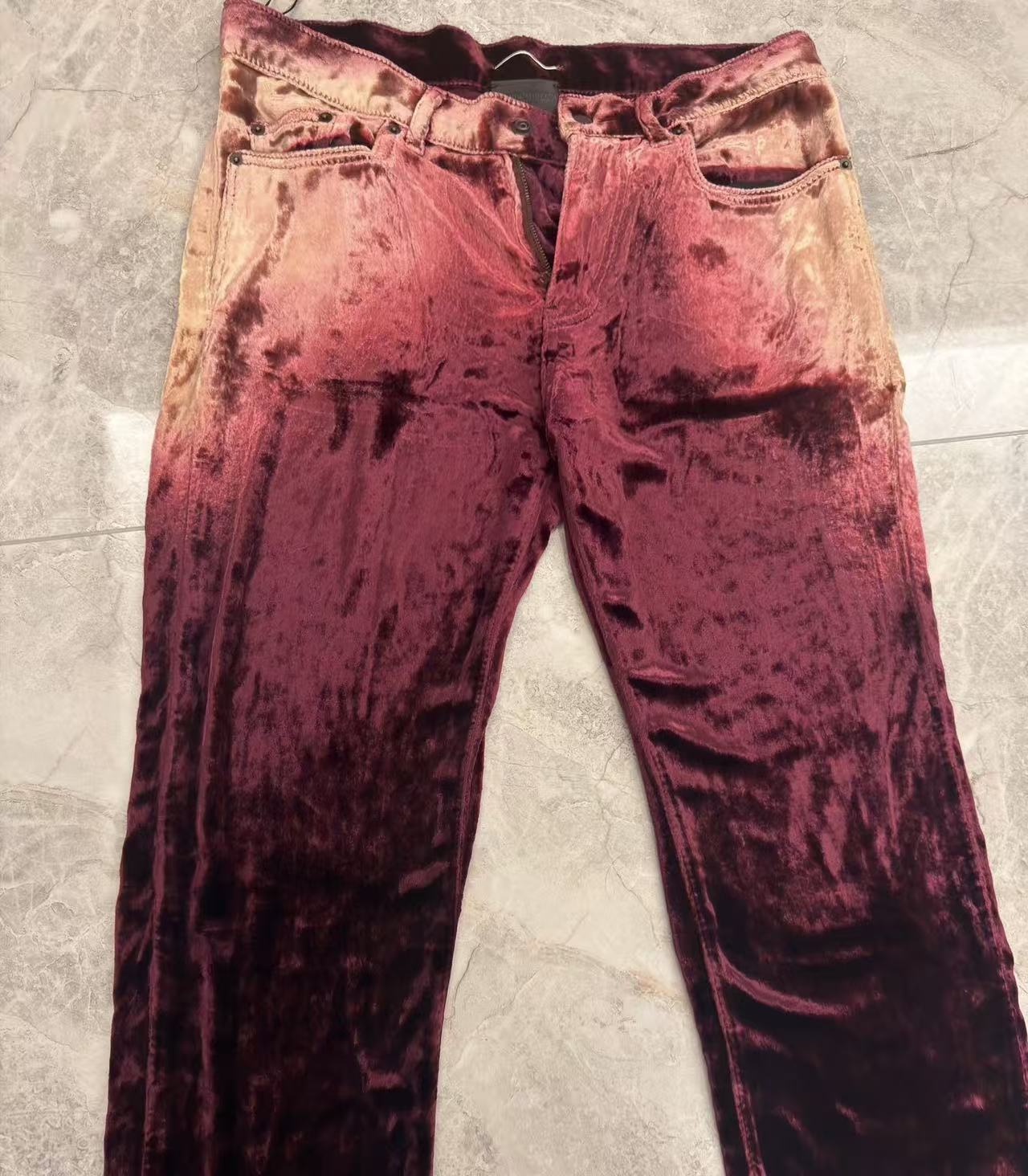 Saint Laurent Velvet Burgundy jeans