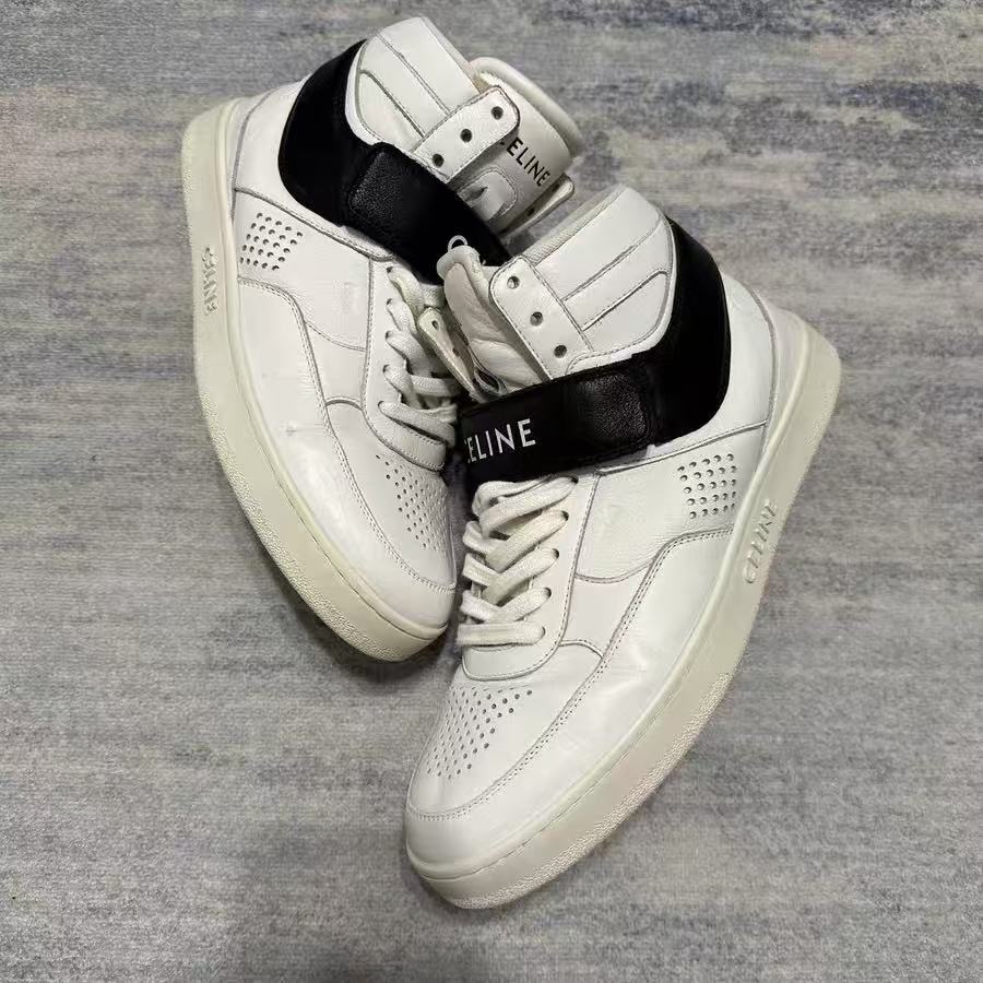 Celine By Hedi Slimane CT-03 Leather High-Top Sneakers
